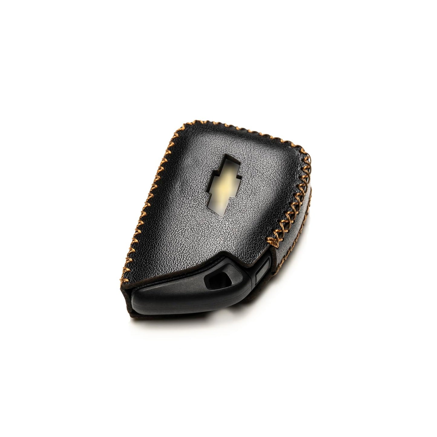 Vitodeco Genuine Leather Smart Key Fob Case with Leather Key Strap Compatible for Chevrolet Suburban Tahoe
