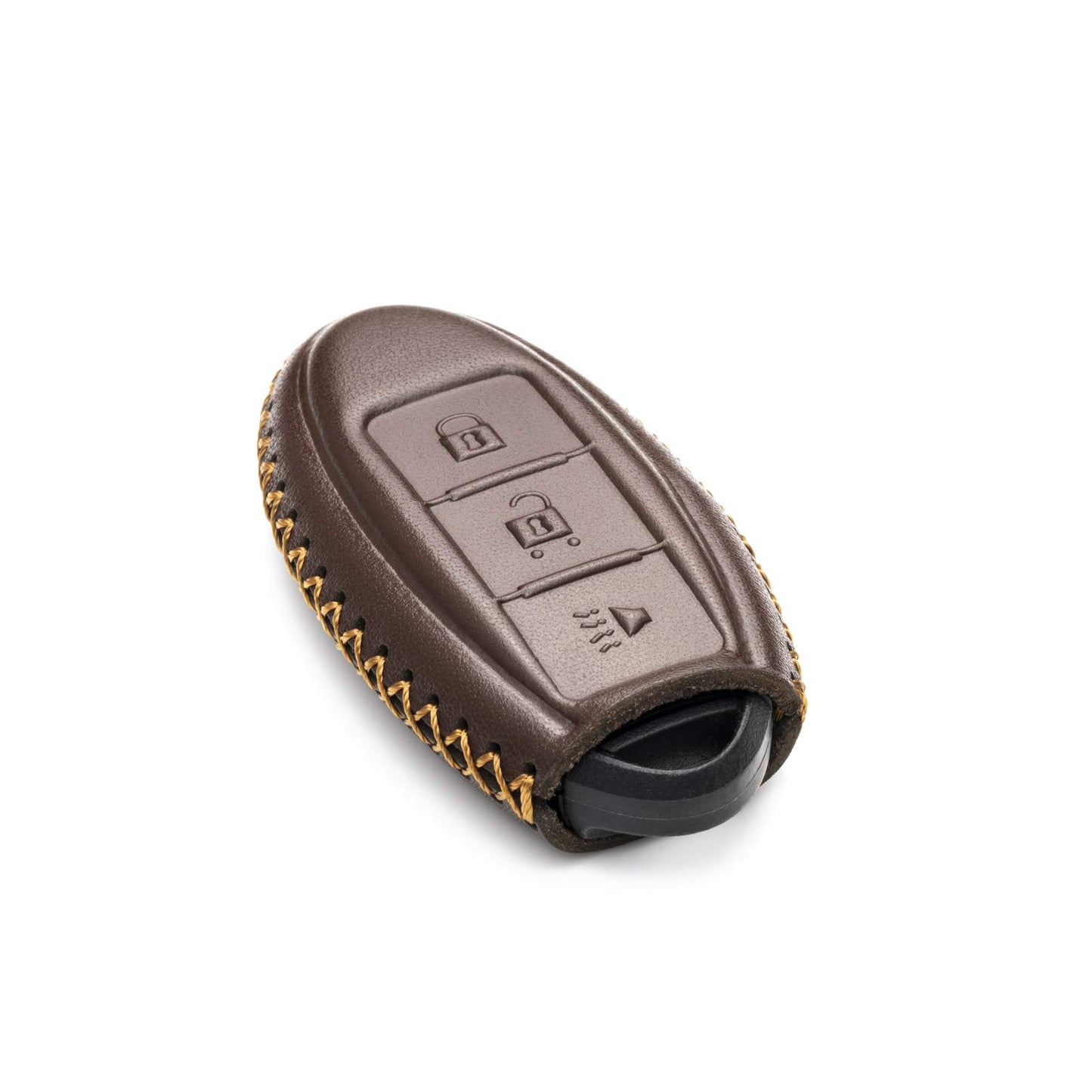 Vitodeco Leather Smart Key Fob Case Compatible with Nissan Versa, Sentra, Altima, Maxima, Rogue, Infiniti Q50, Q60, QX50, QX60, QX80