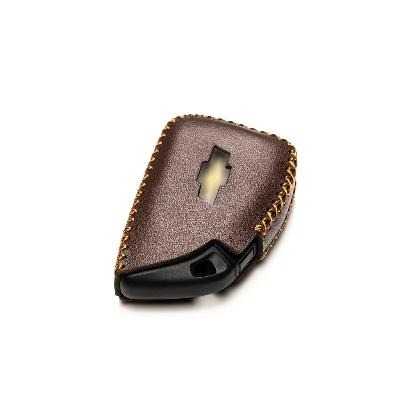 Vitodeco Genuine Leather Smart Key Fob Case with Leather Key Strap Compatible for Chevrolet Suburban Tahoe