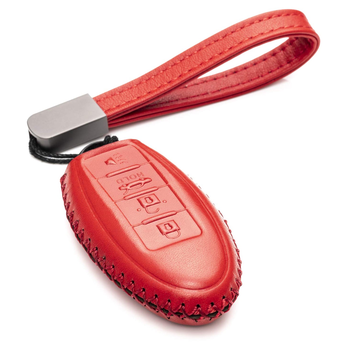 Vitodeco Leather Smart Key Fob Case Compatible with Nissan Versa, Sentra, Altima, Maxima, Rogue, Infiniti Q50, Q60, QX50, QX60, QX80