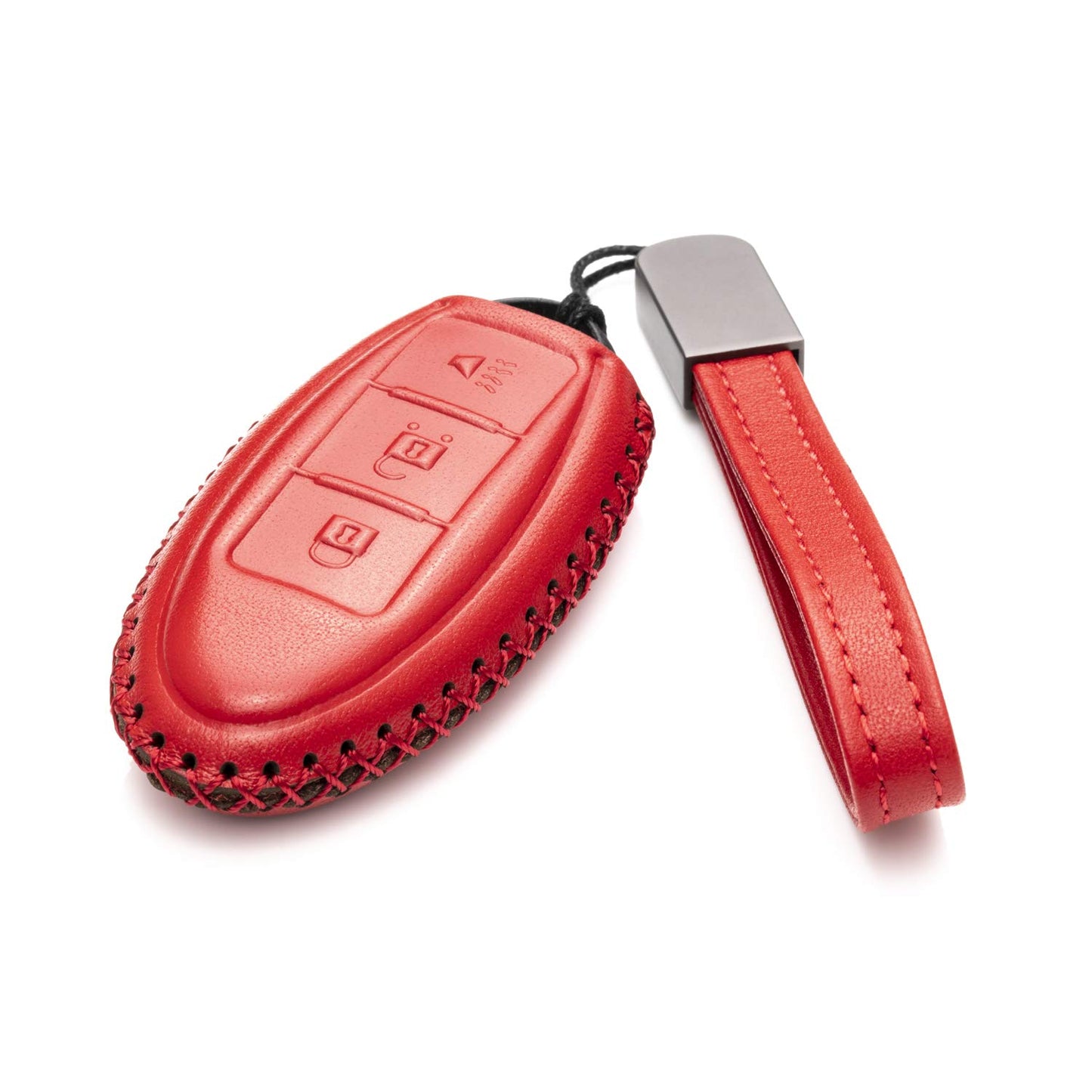 Vitodeco Leather Smart Key Fob Case Compatible with Nissan Versa, Sentra, Altima, Maxima, Rogue, Infiniti Q50, Q60, QX50, QX60, QX80
