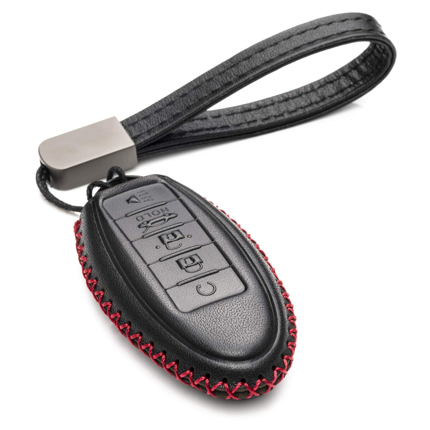 Vitodeco Leather Smart Key Fob Case Compatible with Nissan Versa, Sentra, Altima, Maxima, Rogue, Infiniti Q50, Q60, QX50, QX60, QX80