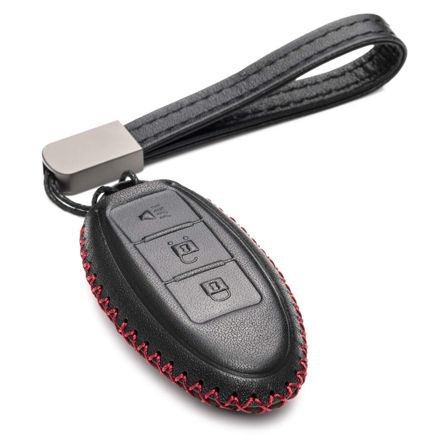 Vitodeco Leather Smart Key Fob Case Compatible with Nissan Versa, Sentra, Altima, Maxima, Rogue, Infiniti Q50, Q60, QX50, QX60, QX80