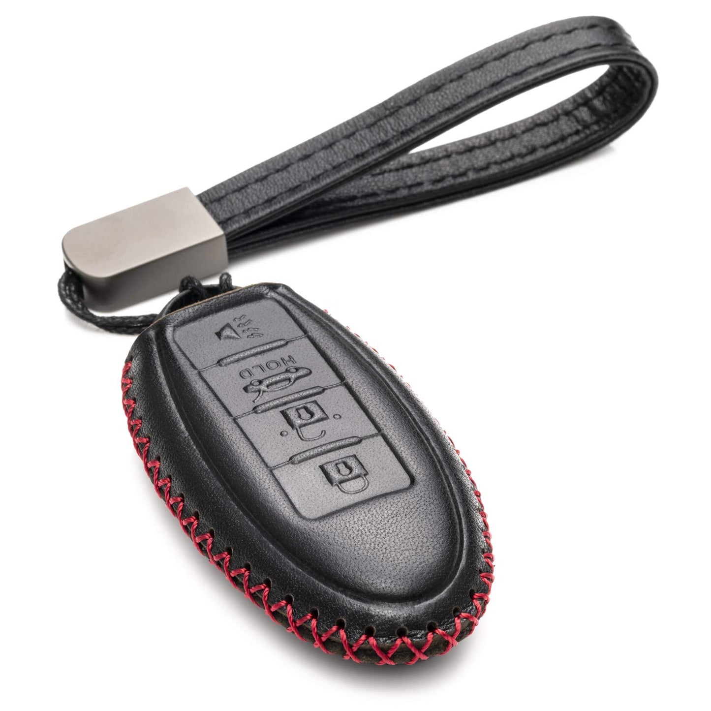 Vitodeco Leather Smart Key Fob Case Compatible with Nissan Versa, Sentra, Altima, Maxima, Rogue, Infiniti Q50, Q60, QX50, QX60, QX80