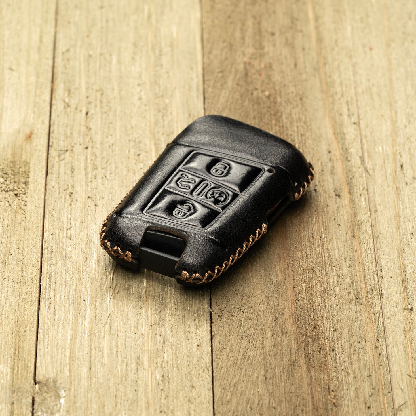 Vitodeco Superior Leather Key Fob Case Compatible for Volkswagen Atlas, Jetta, Passat, Arteon, Tiguan, Golf GTI, Golf R 2018-2024, 5-Button