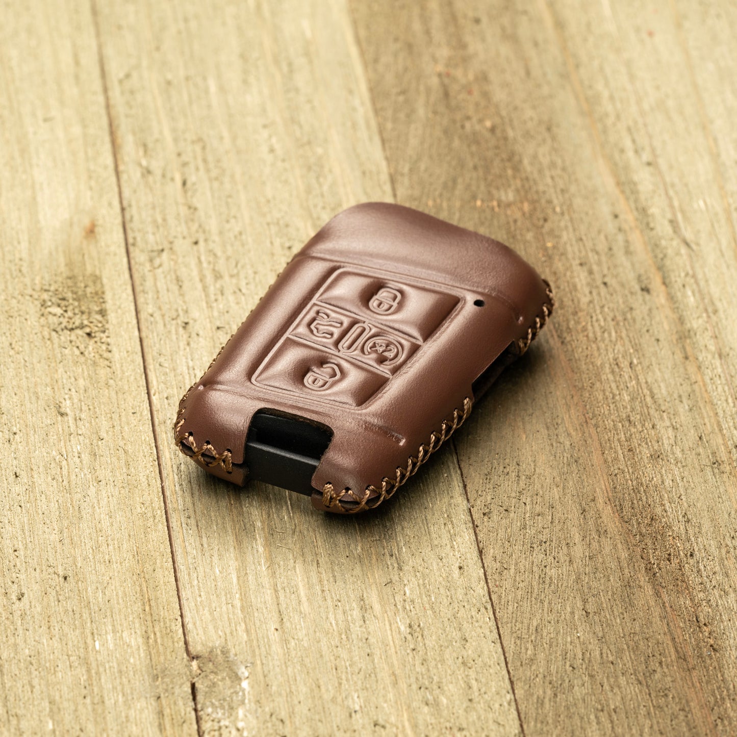 Vitodeco Superior Leather Key Fob Case Compatible for Volkswagen Atlas, Jetta, Passat, Arteon, Tiguan, Golf GTI, Golf R 2018-2024, 5-Button