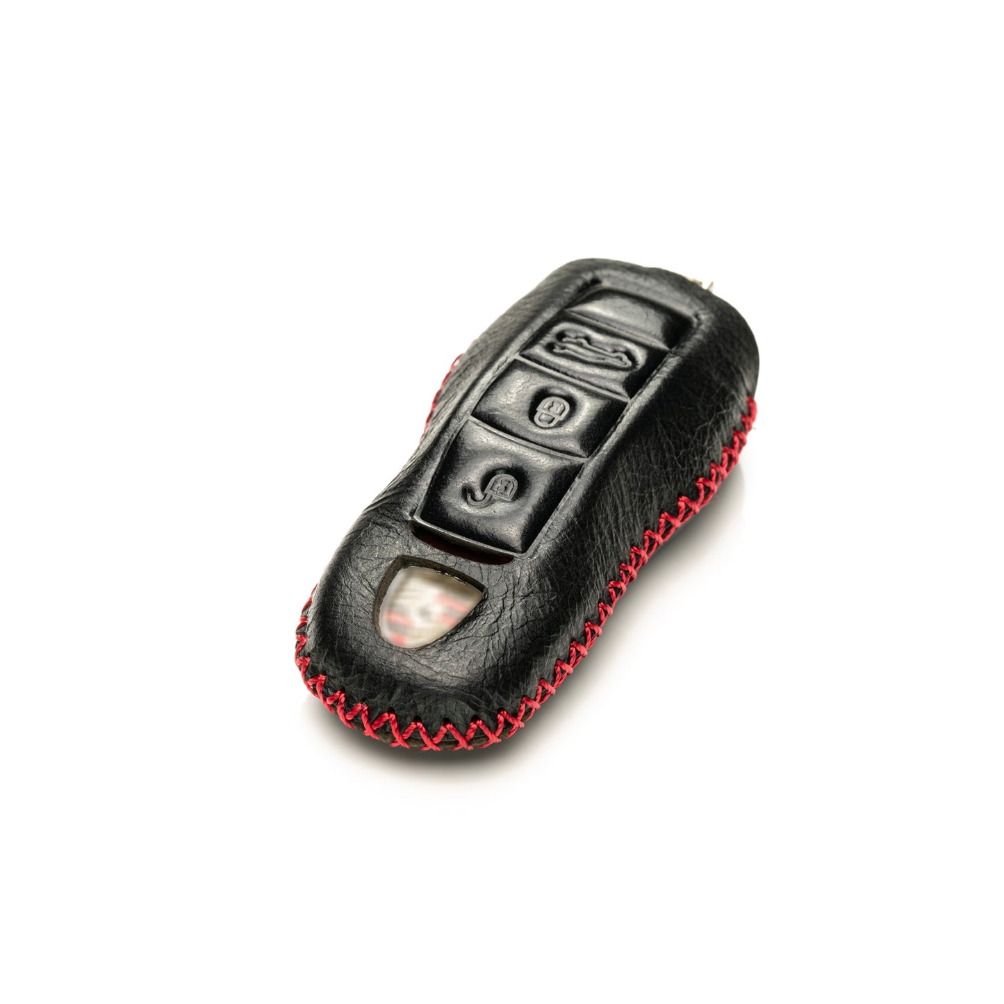 Vitodeco Superior Leather Key Fob Case Compatible for Porsche 718, Porsche 911, Porsche Panamera, Porsche Cayenne, 3-Button