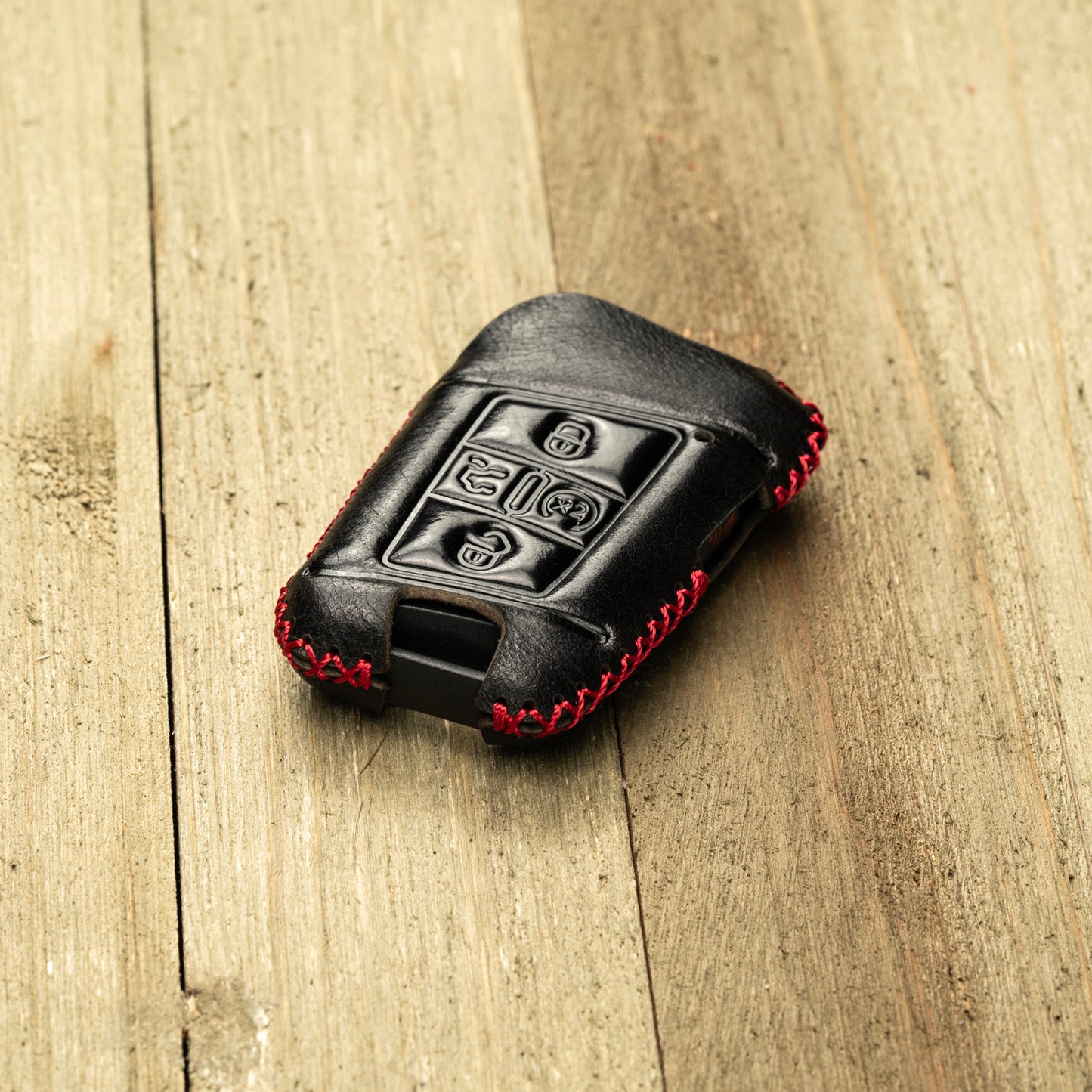 Vitodeco Superior Leather Key Fob Case Compatible for Volkswagen Atlas, Jetta, Passat, Arteon, Tiguan, Golf GTI, Golf R 2018-2024, 5-Button