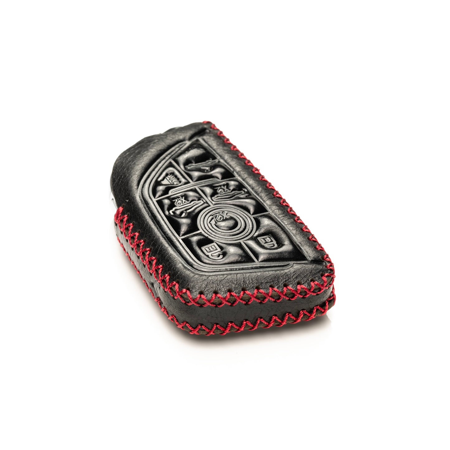 Vitodeco Superior Leather Key Fob Case Compatible for Chevrolet Corvette C8 2020-2025, 7-Button
