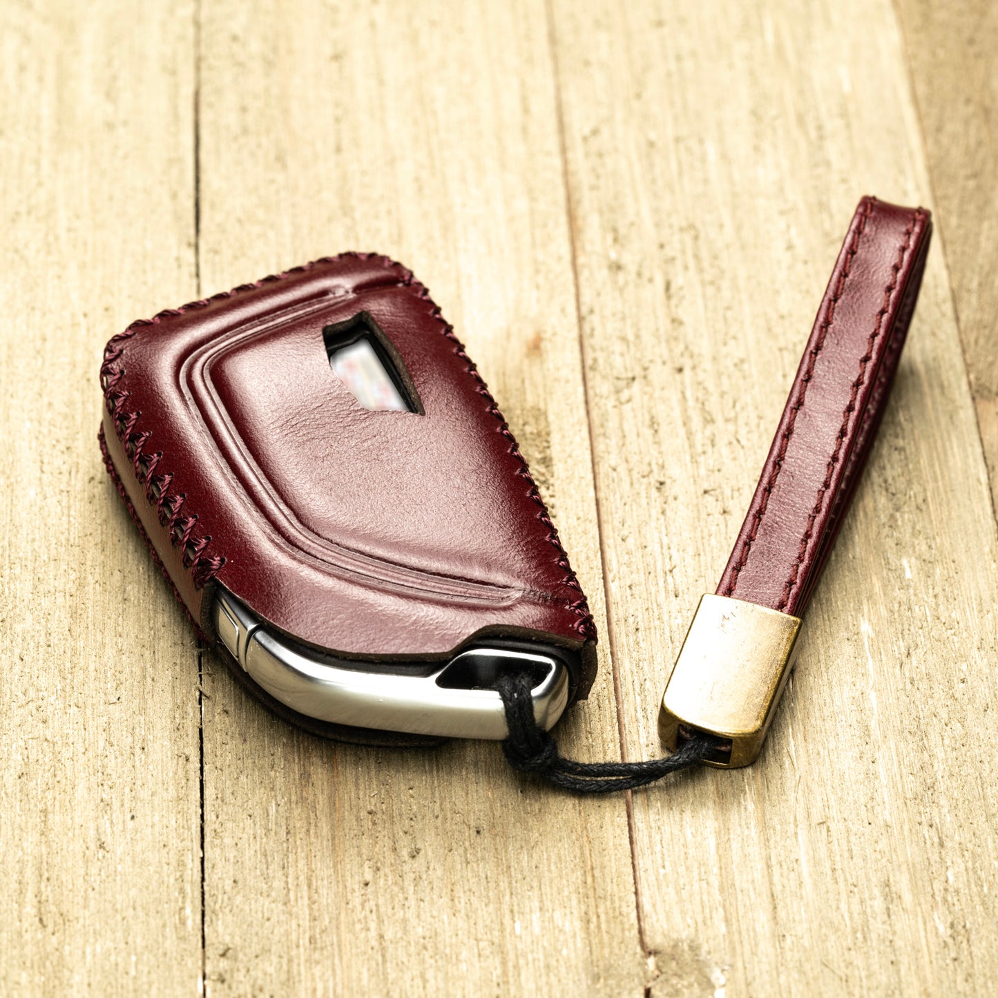 Vitodeco Superior Leather Key Fob Case Compatible for Cadillac Escalade 2021-2025, 6-Button