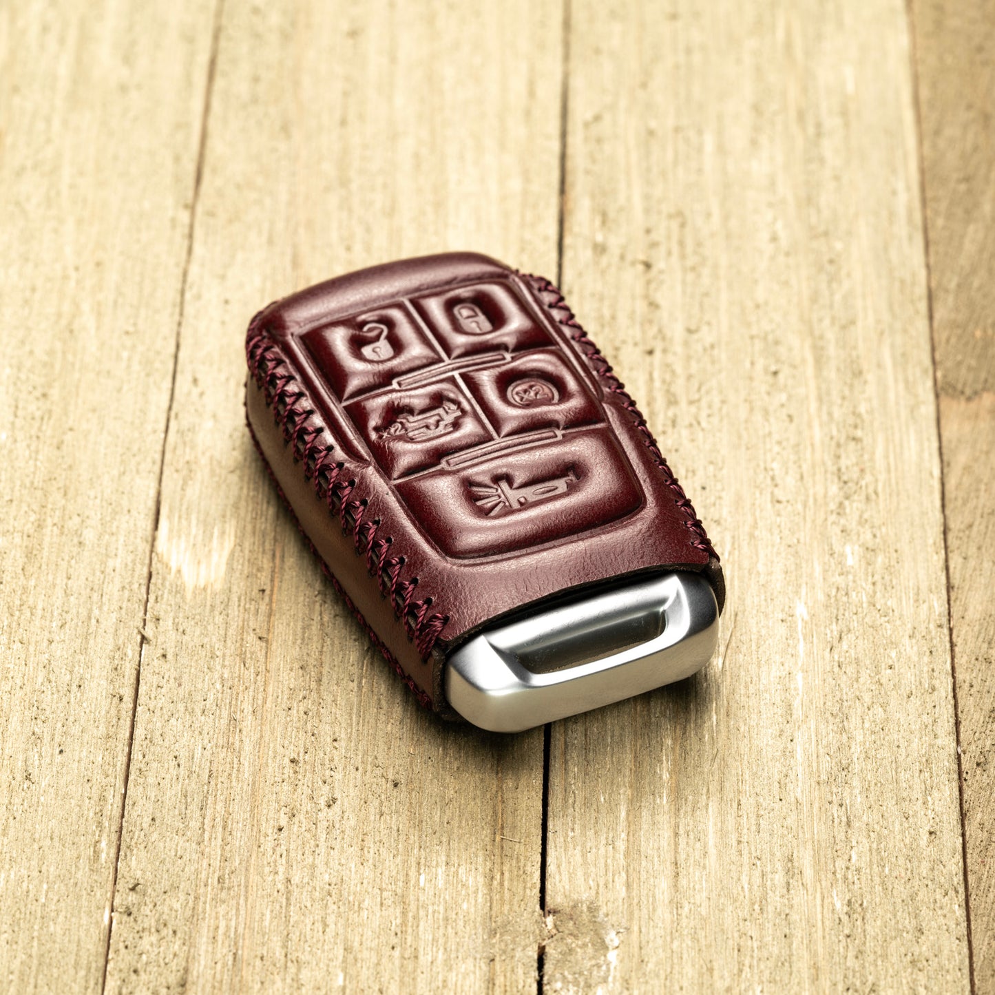 Vitodeco Superior Leather Key fob case compatible for RAM 2500, 3500, 4500, 5500 2019-2025, 5-Button