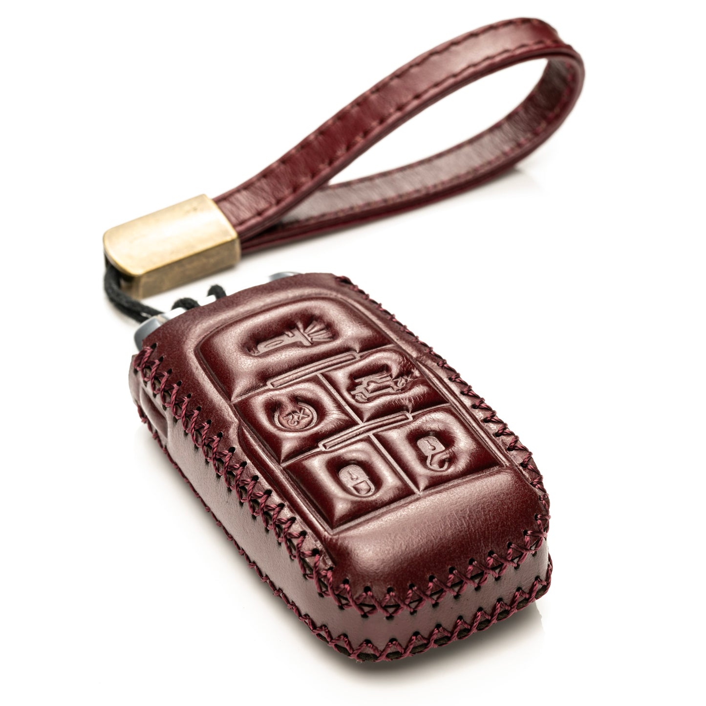 Vitodeco Superior Leather Key fob case compatible for RAM 2500, 3500, 4500, 5500 2019-2025, 5-Button