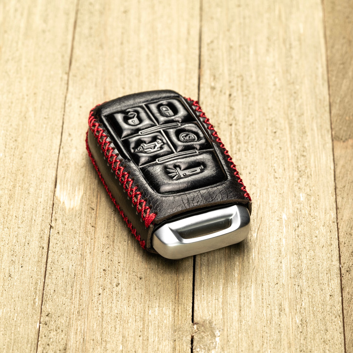 Vitodeco Superior Leather Key fob case compatible for RAM 2500, 3500, 4500, 5500 2019-2025, 5-Button