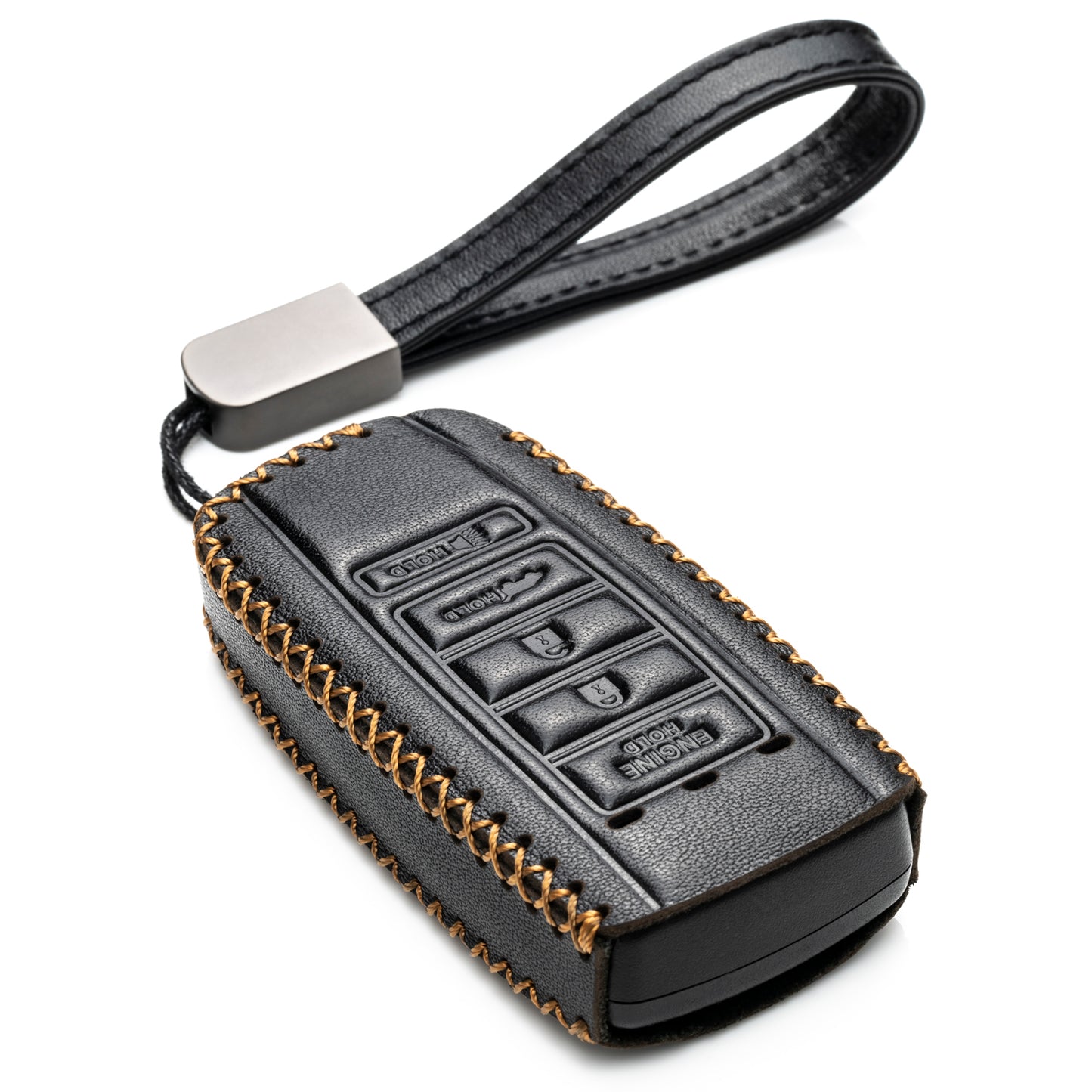 Vitodeco Leather Key Fob Case Compatible for Acura RDX, MDX, ILX 2016-2025, Acura TLX 2016-2022, Acura Integra 2023, 5-Button
