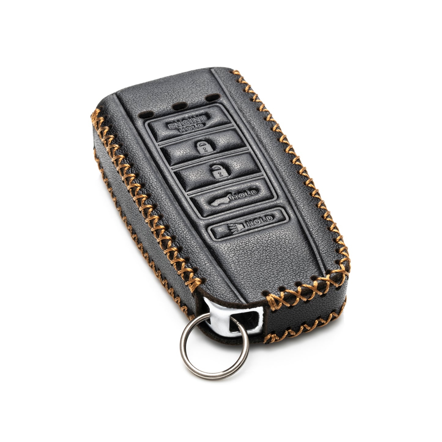Vitodeco Leather Key Fob Case Compatible for Acura RDX, MDX, ILX 2016-2025, Acura TLX 2016-2022, Acura Integra 2023, 5-Button