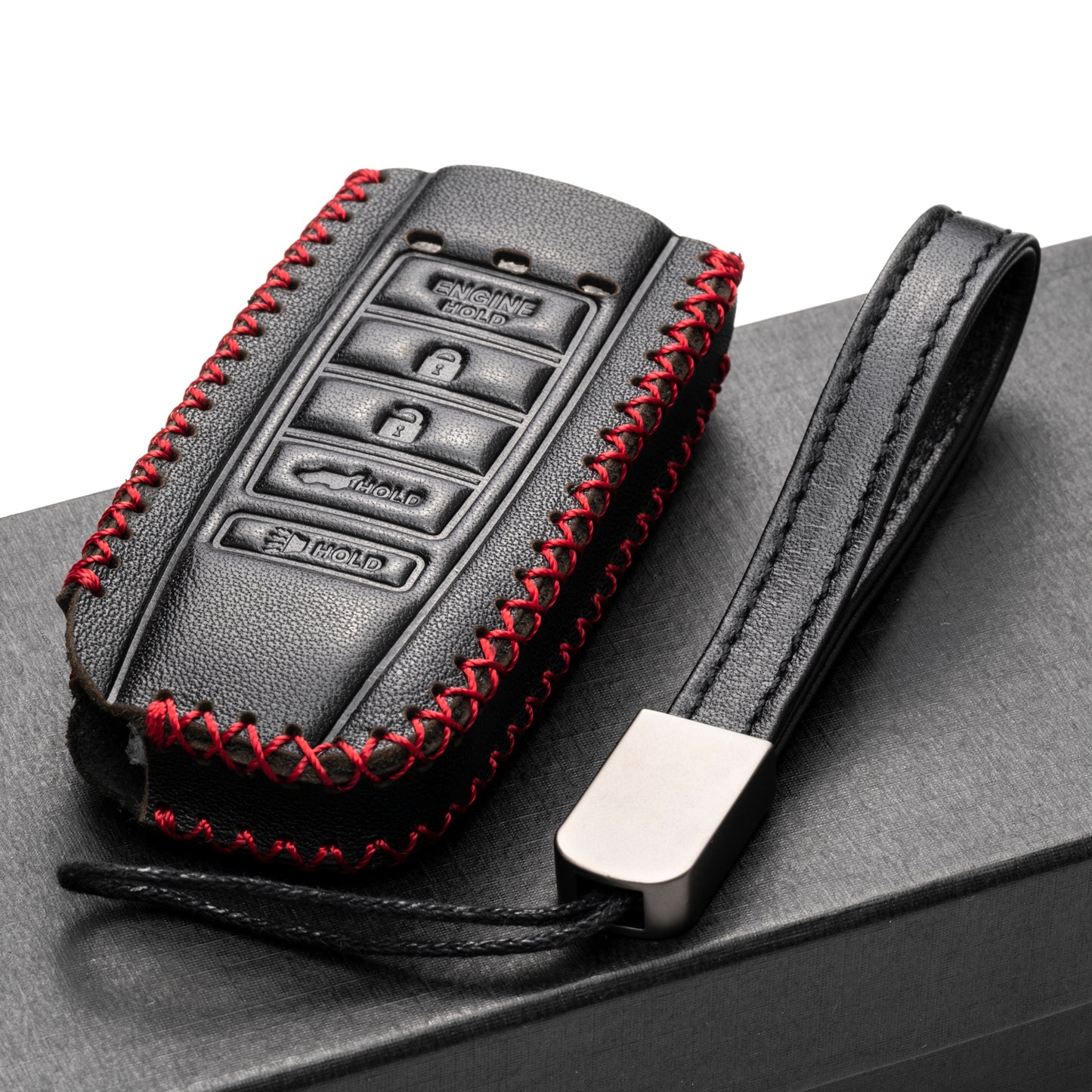 Vitodeco Leather Key Fob Case Compatible for Acura RDX, MDX, ILX 2016-2025, Acura TLX 2016-2022, Acura Integra 2023, 5-Button