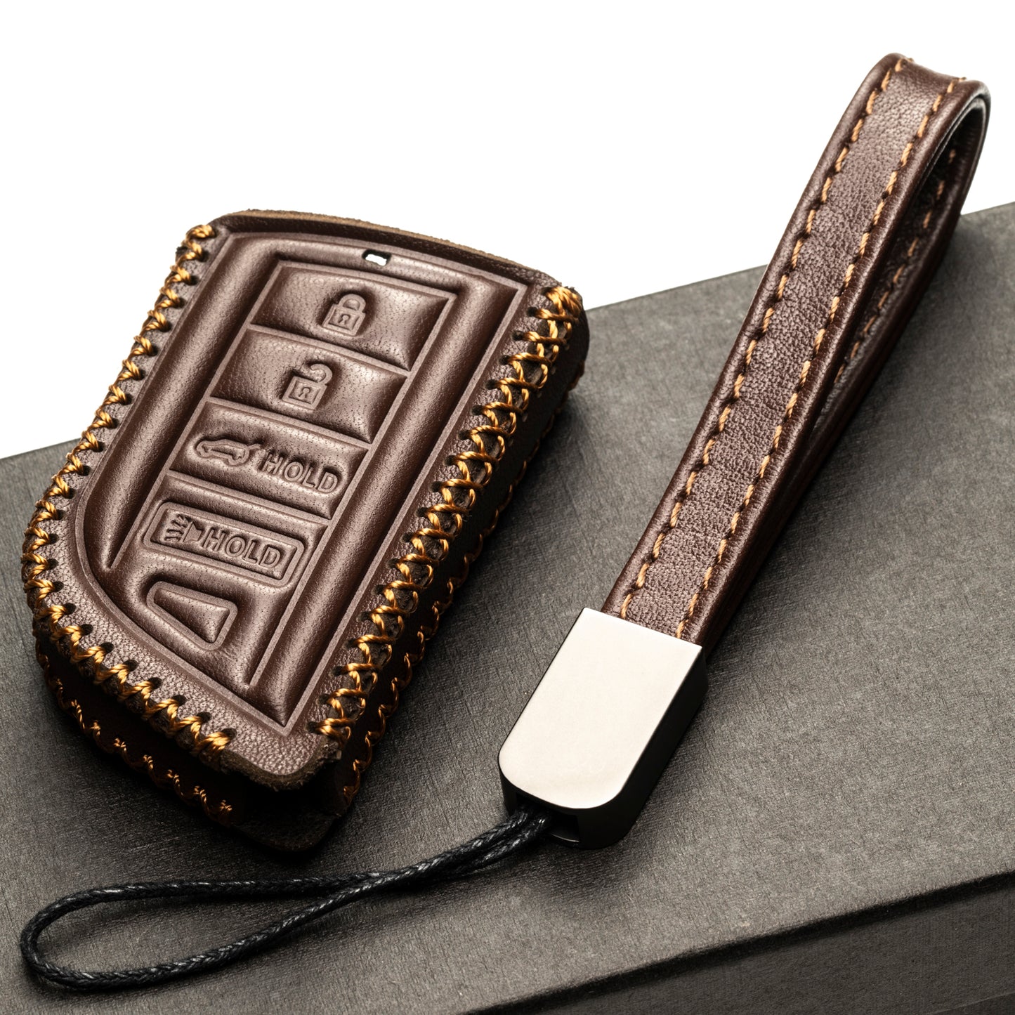Vitodeco Leather Key Fob Case Compatible for Acura MDX, Acura RDX 2022-2025, Acura Integra 2023-2025, 4-Button
