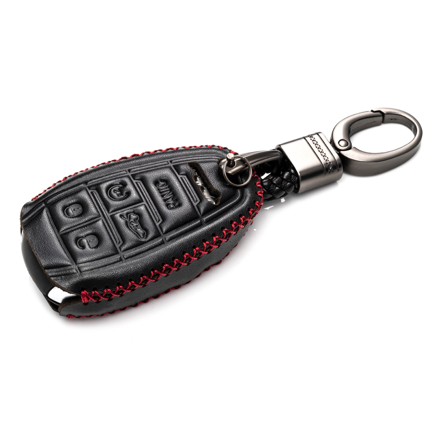 Vitodeco Leather Key Fob Case Compatible for Alfa Romeo Giulia, Stelvio, Tonale 2017-2025, 5-Button