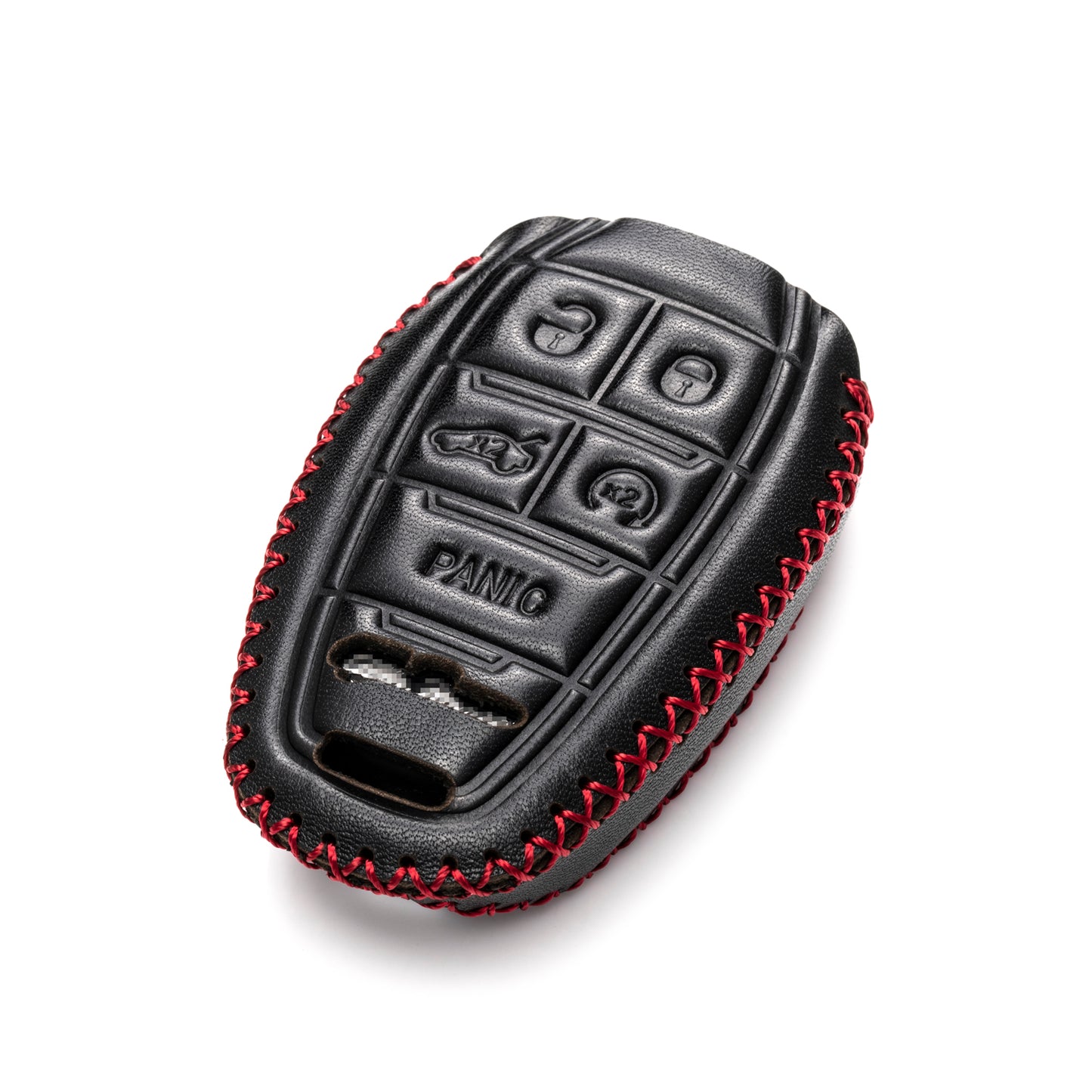 Vitodeco Leather Key Fob Case Compatible for Alfa Romeo Giulia, Stelvio, Tonale 2017-2025, 5-Button
