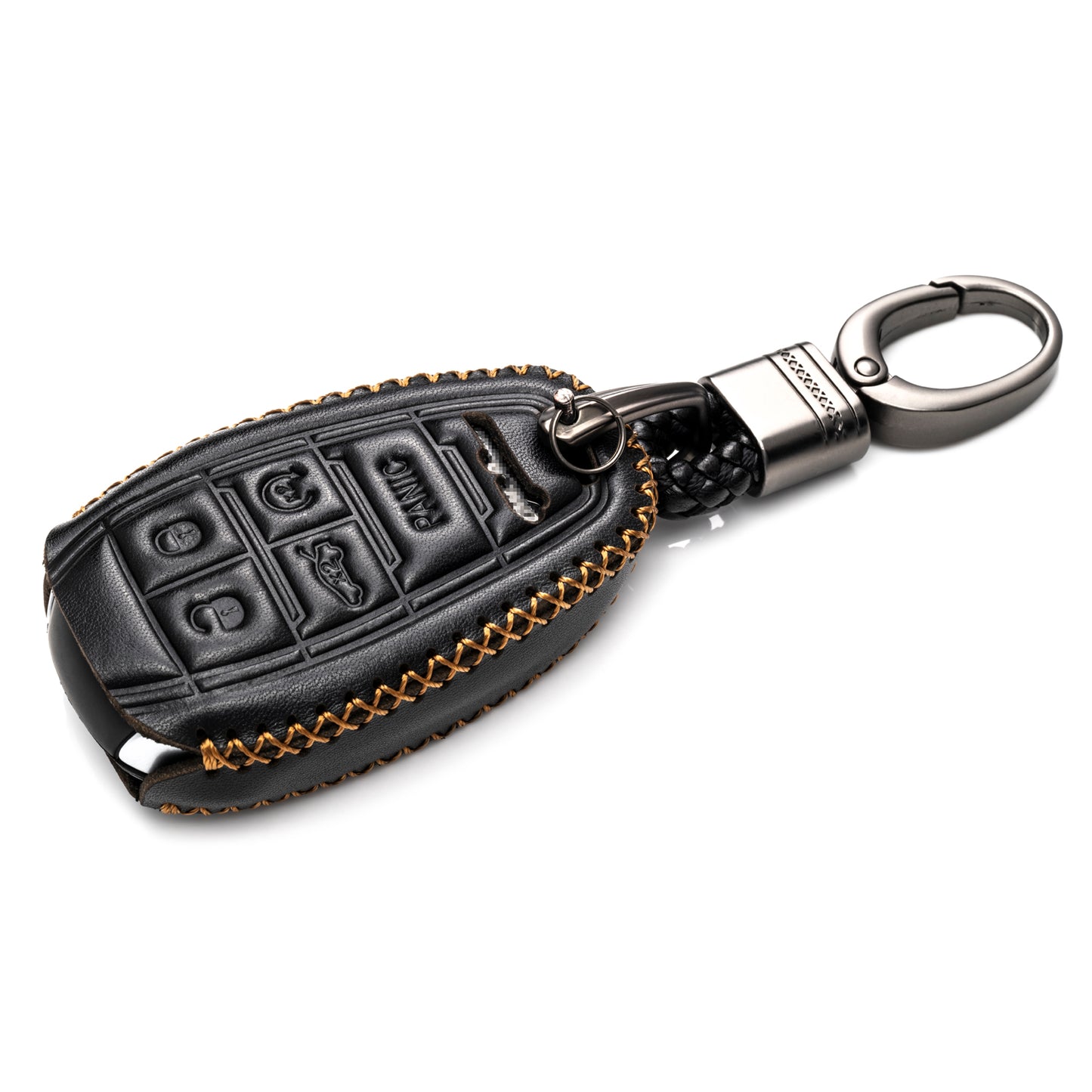 Vitodeco Leather Key Fob Case Compatible for Alfa Romeo Giulia, Stelvio, Tonale 2017-2025, 5-Button