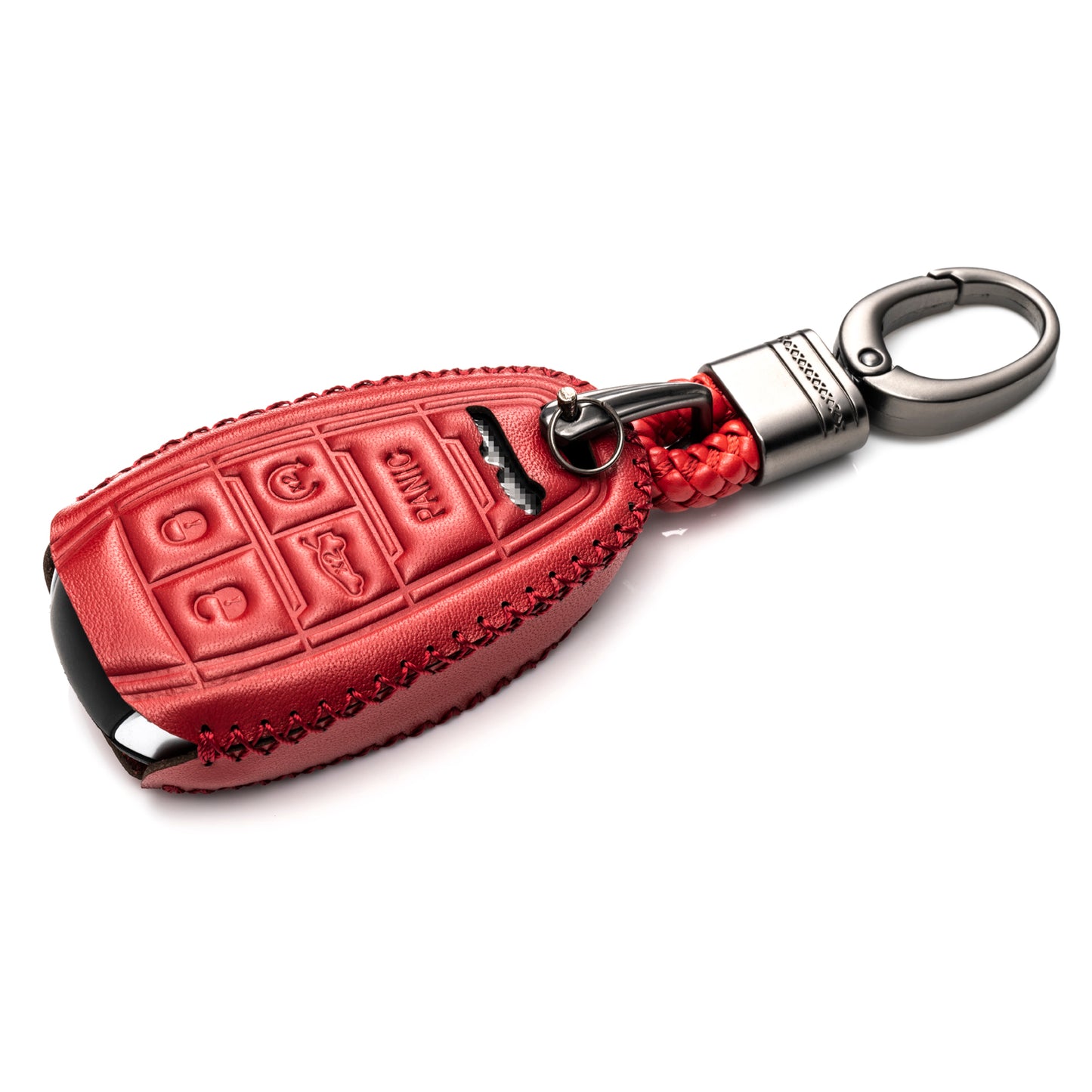 Vitodeco Leather Key Fob Case Compatible for Alfa Romeo Giulia, Stelvio, Tonale 2017-2025, 5-Button