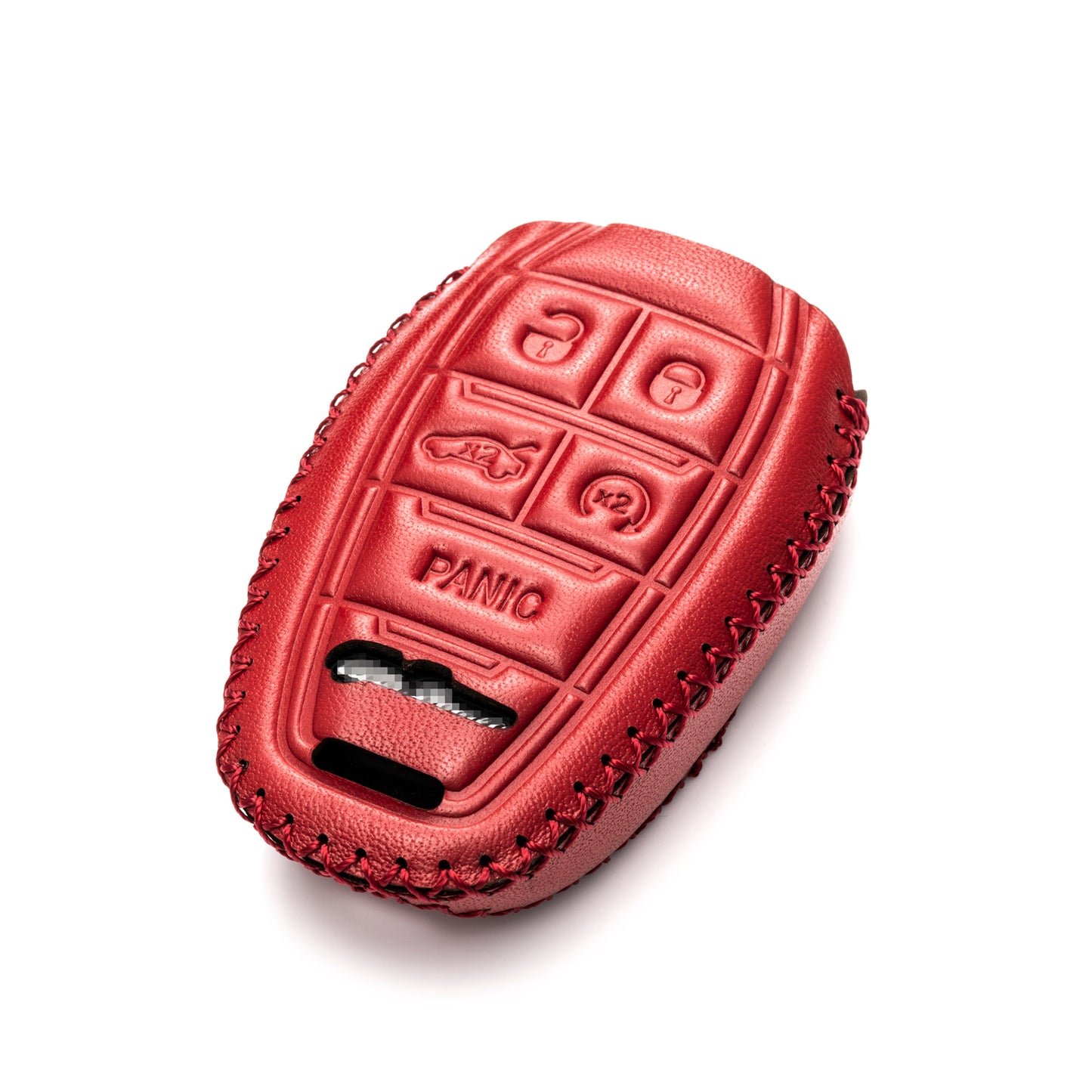 Vitodeco Leather Key Fob Case Compatible for Alfa Romeo Giulia, Stelvio, Tonale 2017-2025, 5-Button