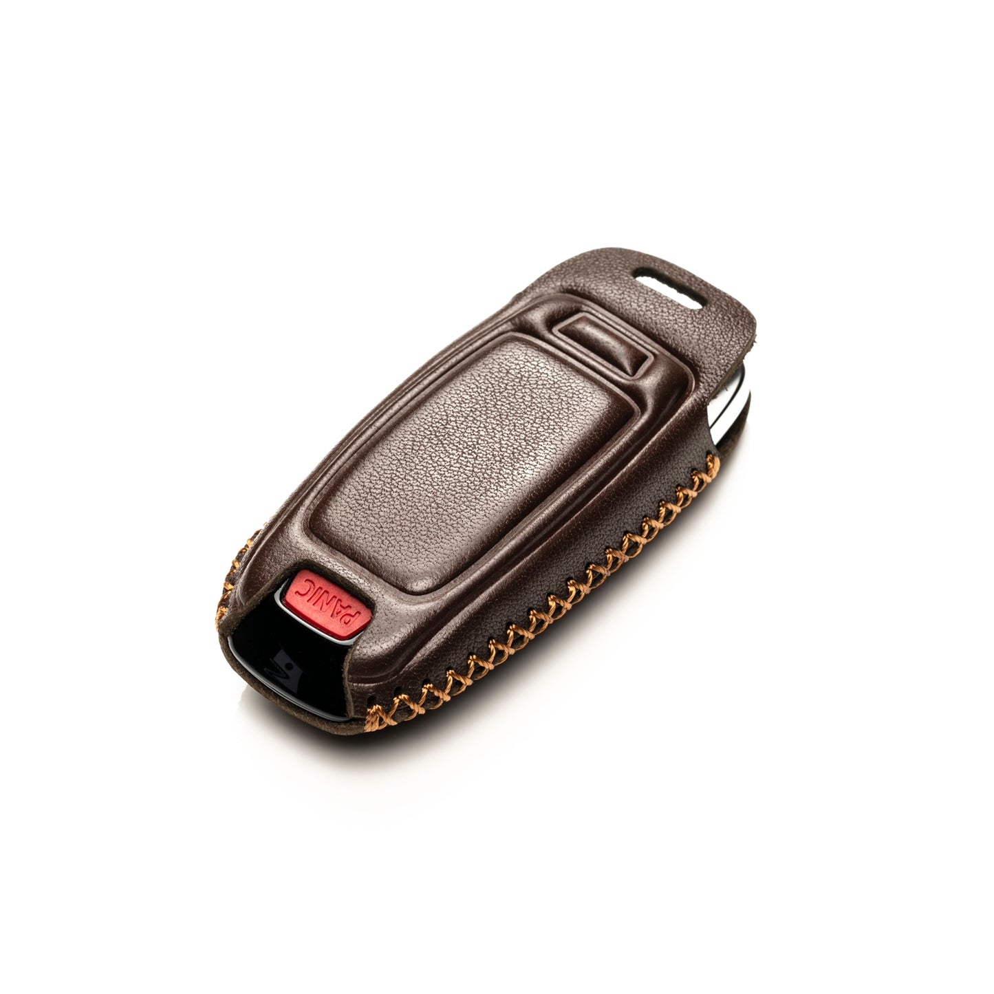 Vitodeco Leather Key Fob Case Compatible for Audi Q7, Q8, SQ7, SQ8, A7, A8, A5, A6, S7, S5, S6, S8 2019-2024, 4-Button