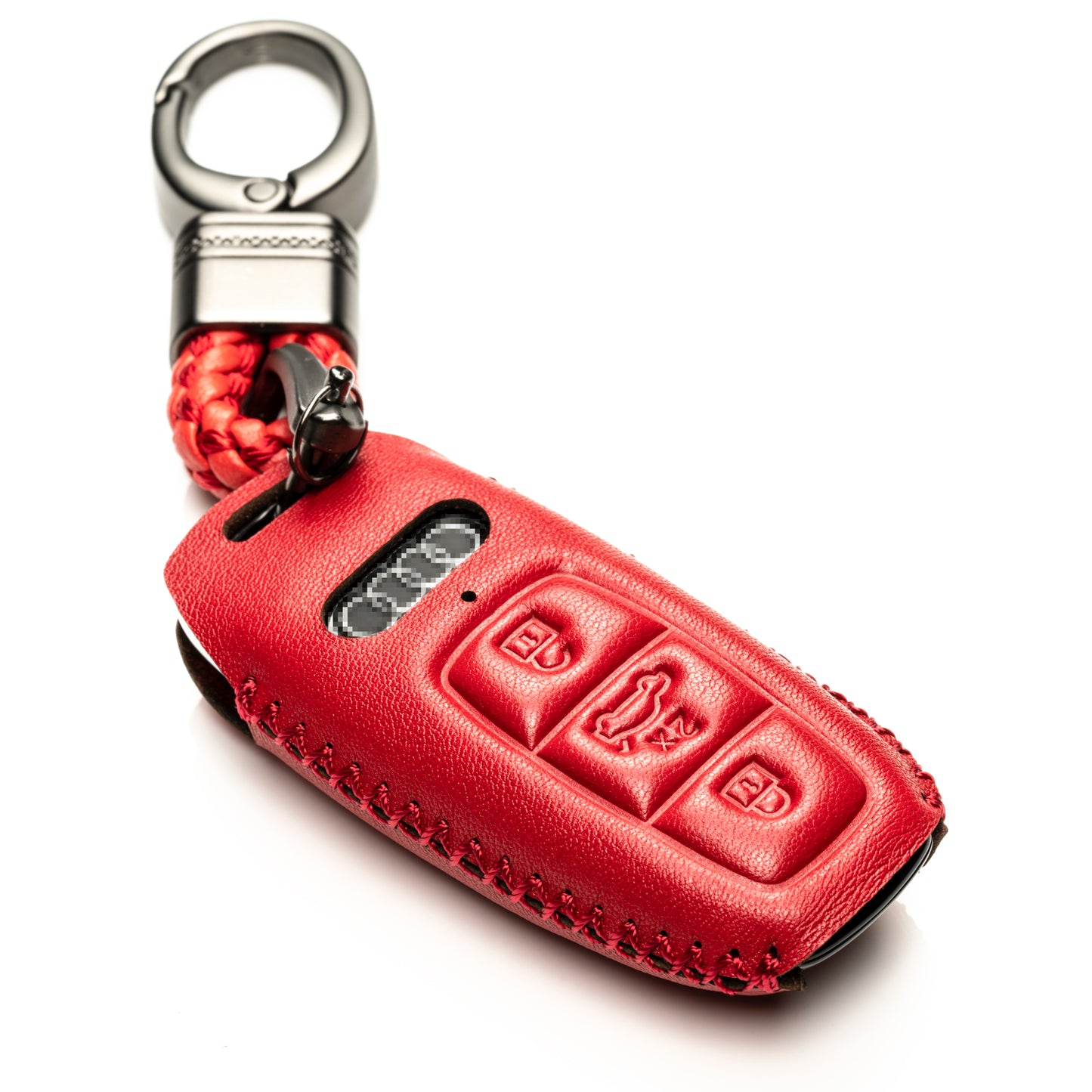 Vitodeco Leather Key Fob Case Compatible for Audi Q7, Q8, SQ7, SQ8, A7, A8, A5, A6, S7, S5, S6, S8 2019-2024, 4-Button