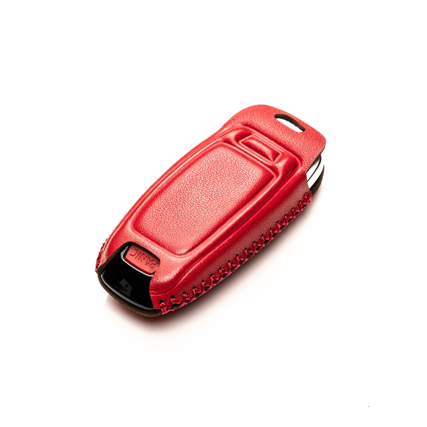 Vitodeco Leather Key Fob Case Compatible for Audi Q7, Q8, SQ7, SQ8, A7, A8, A5, A6, S7, S5, S6, S8 2019-2024, 4-Button