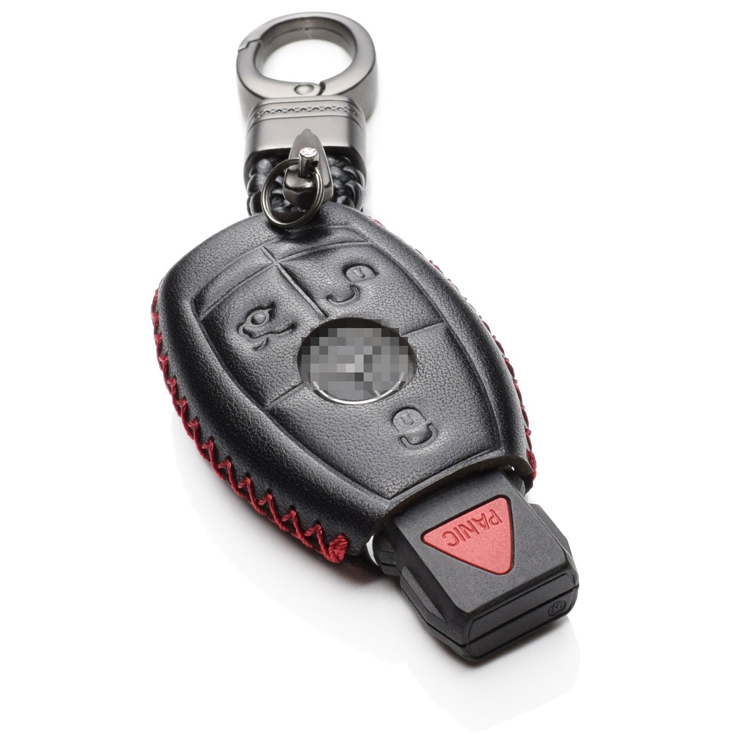 Vitodeco Leather Key Fob Case Compatible for Mercedes Benz, 3 or 4 Buttons