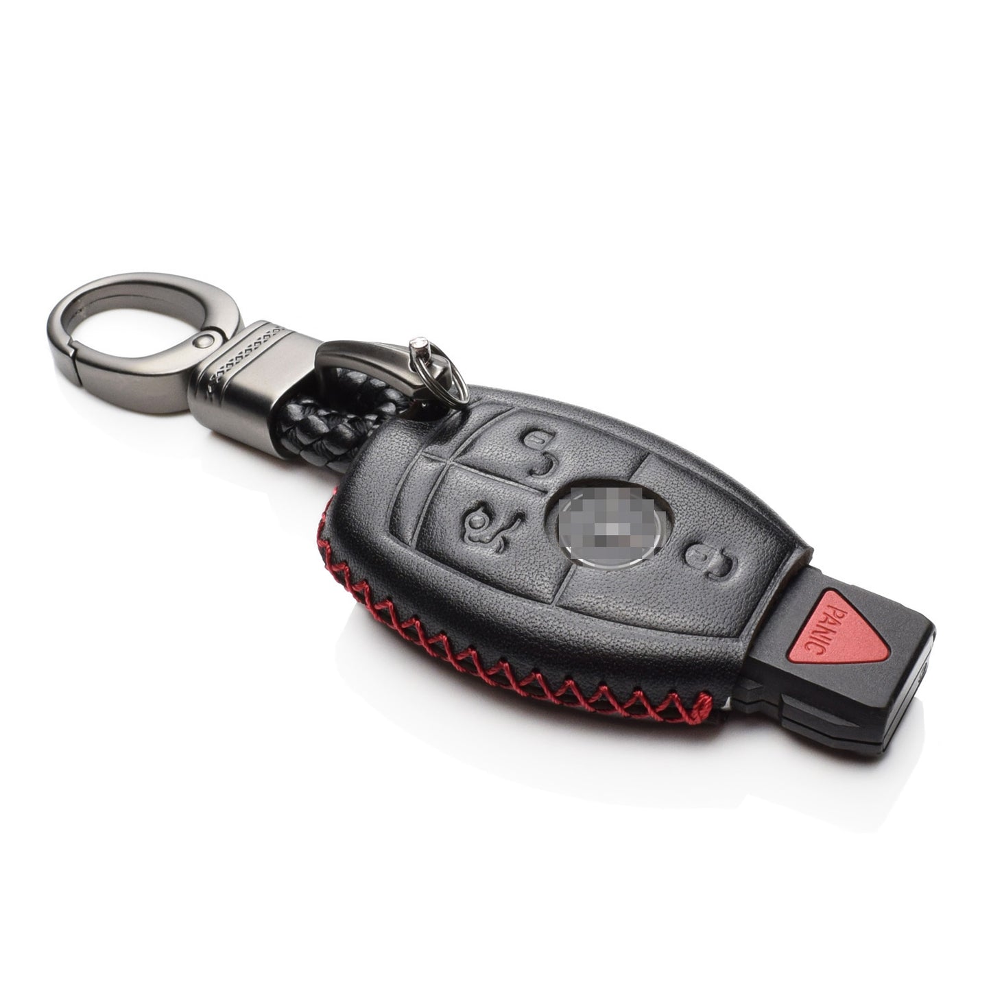 Vitodeco Leather Key Fob Case Compatible for Mercedes Benz, 3 or 4 Buttons
