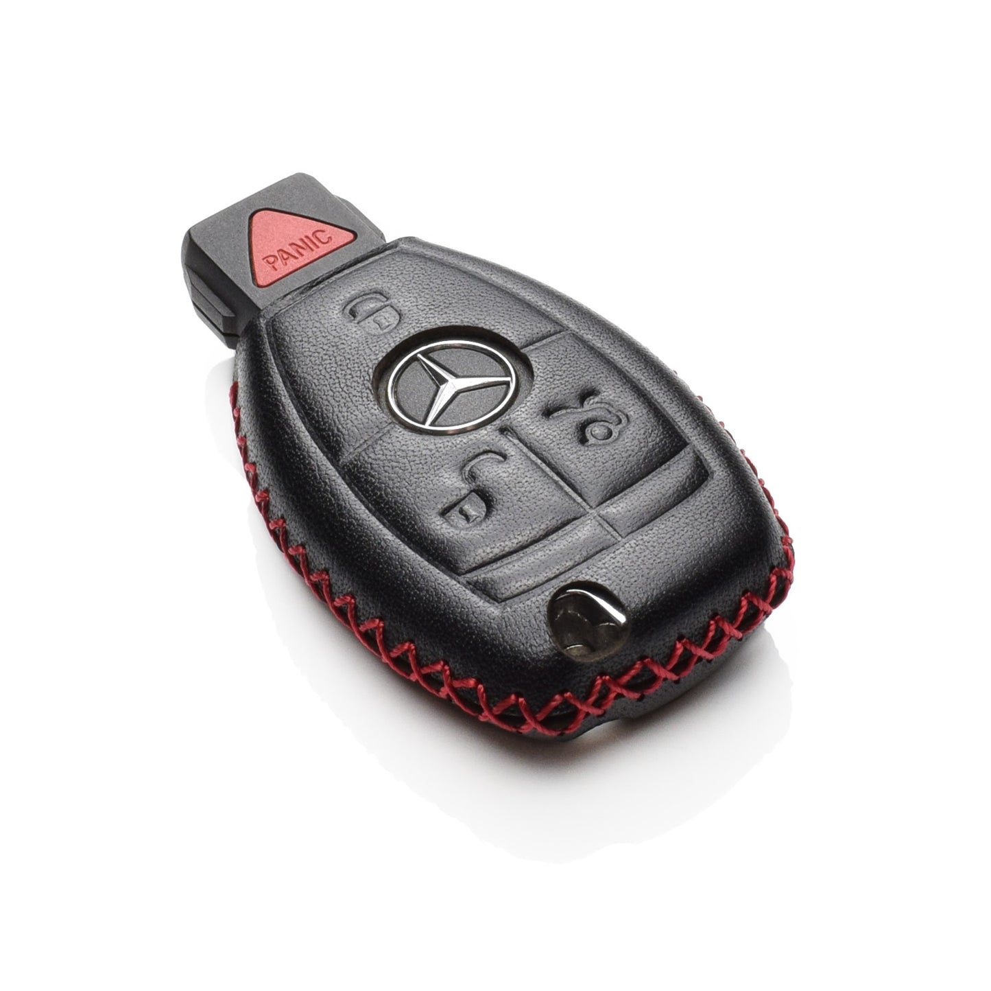 Vitodeco Leather Key Fob Case Compatible for Mercedes Benz, 3 or 4 Buttons