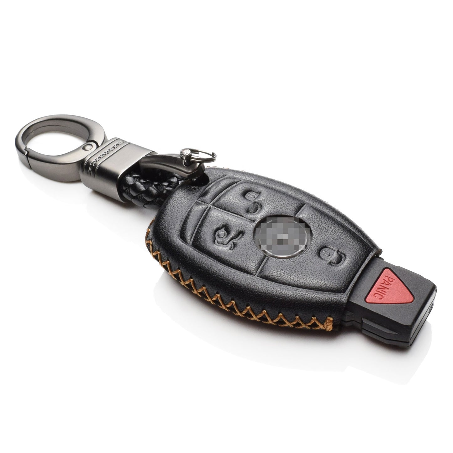 Vitodeco Leather Key Fob Case Compatible for Mercedes Benz, 3 or 4 Buttons