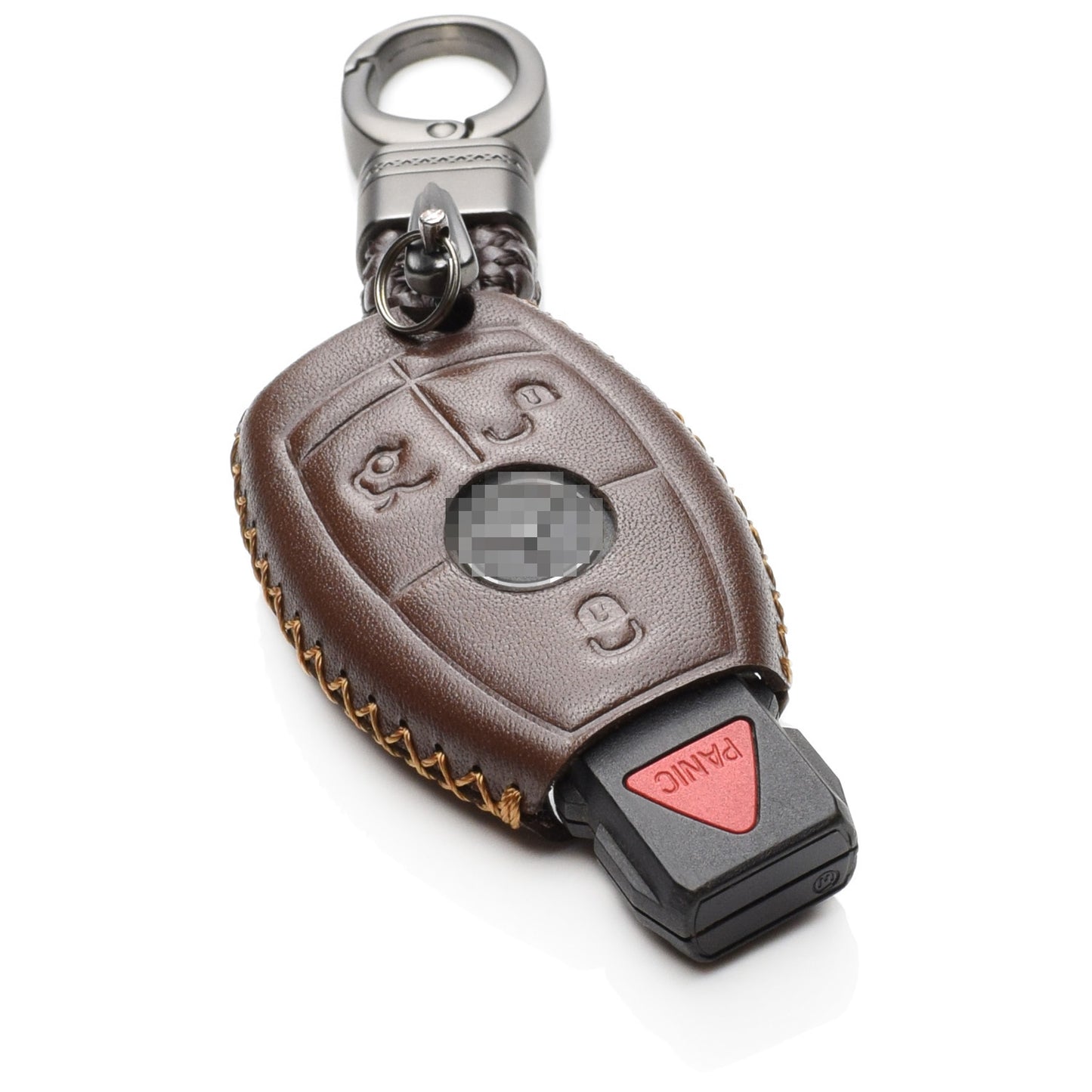 Vitodeco Leather Key Fob Case Compatible for Mercedes Benz, 3 or 4 Buttons