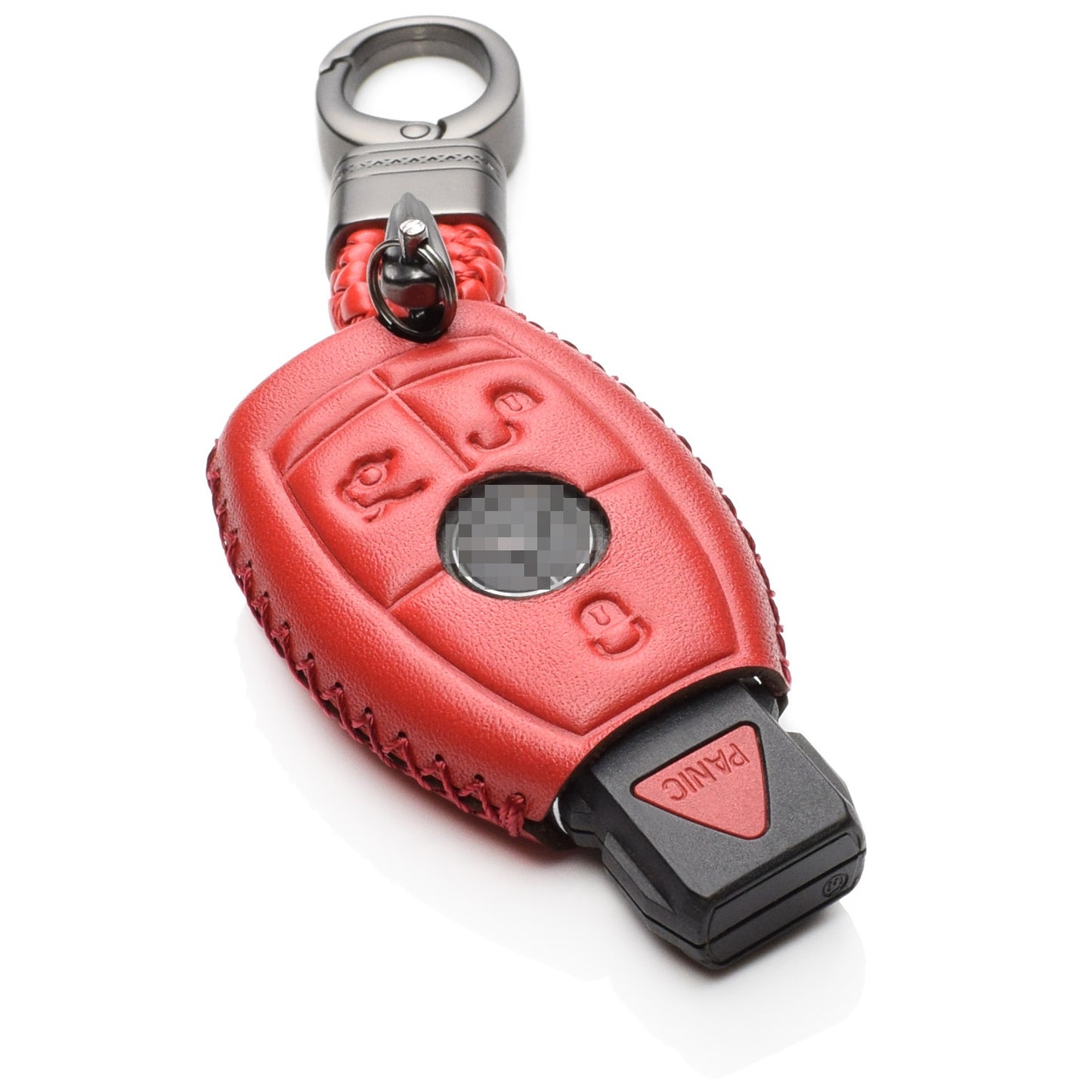 Vitodeco Leather Key Fob Case Compatible for Mercedes Benz, 3 or 4 Buttons
