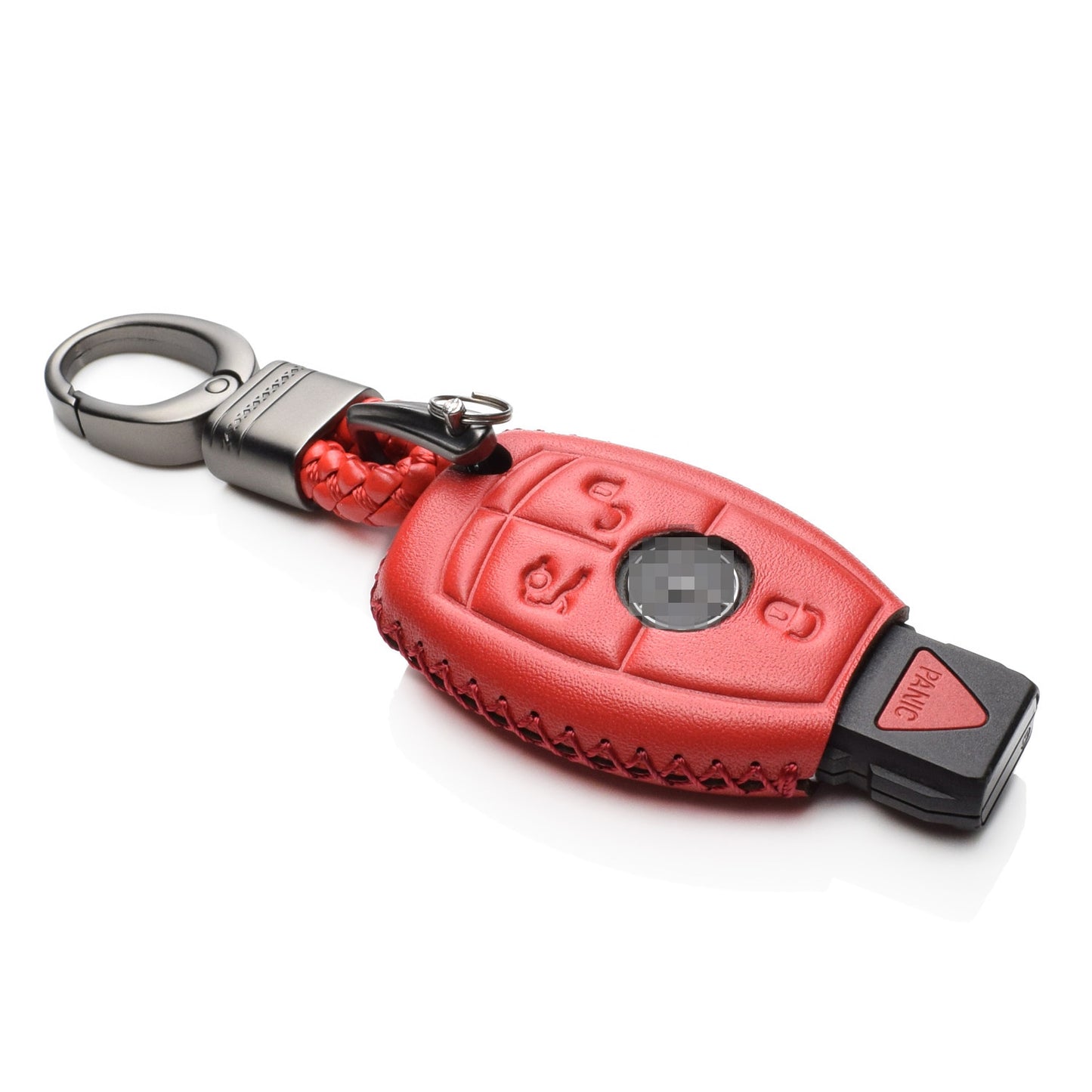 Vitodeco Leather Key Fob Case Compatible for Mercedes Benz, 3 or 4 Buttons