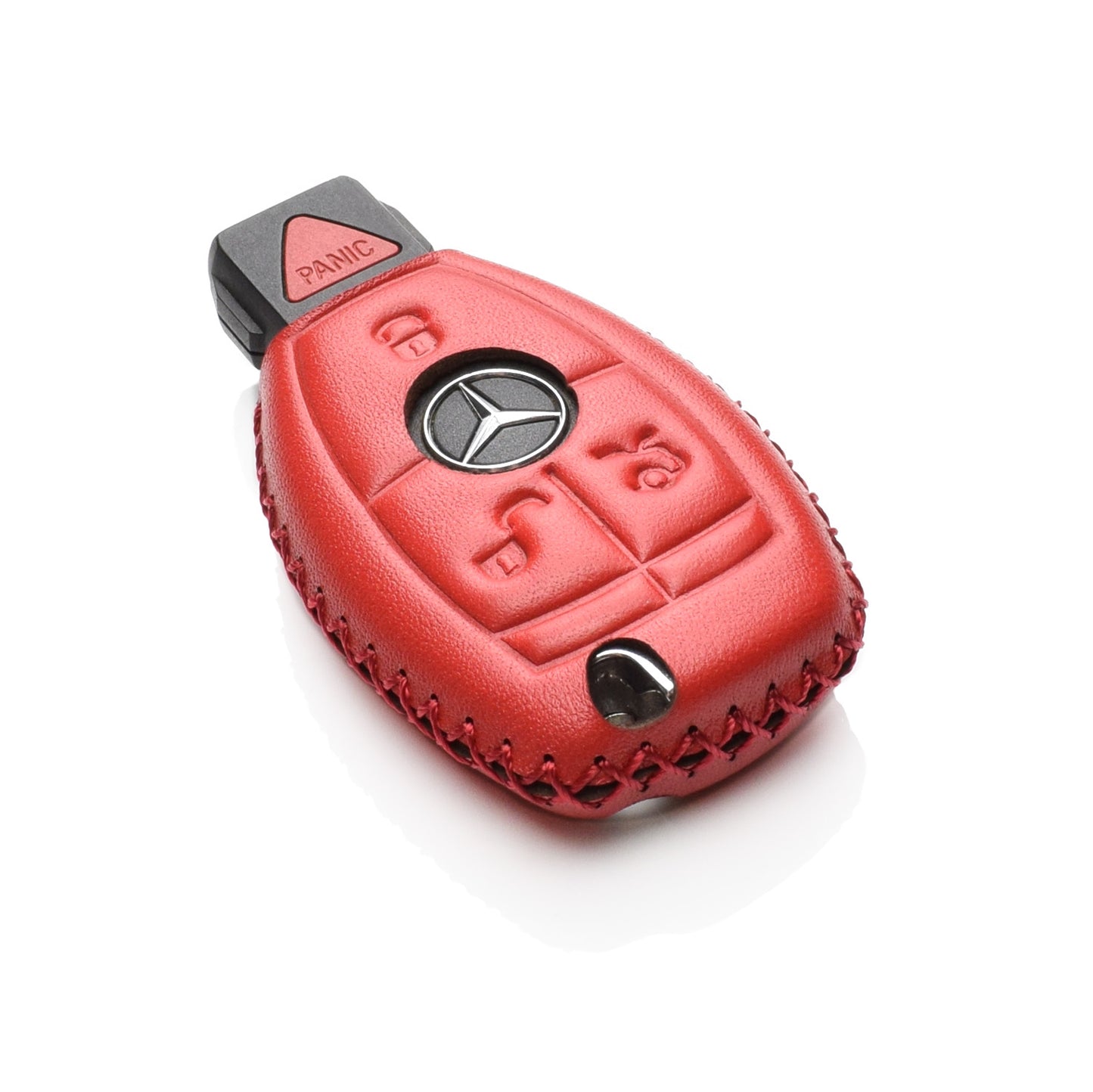 Vitodeco Leather Key Fob Case Compatible for Mercedes Benz, 3 or 4 Buttons