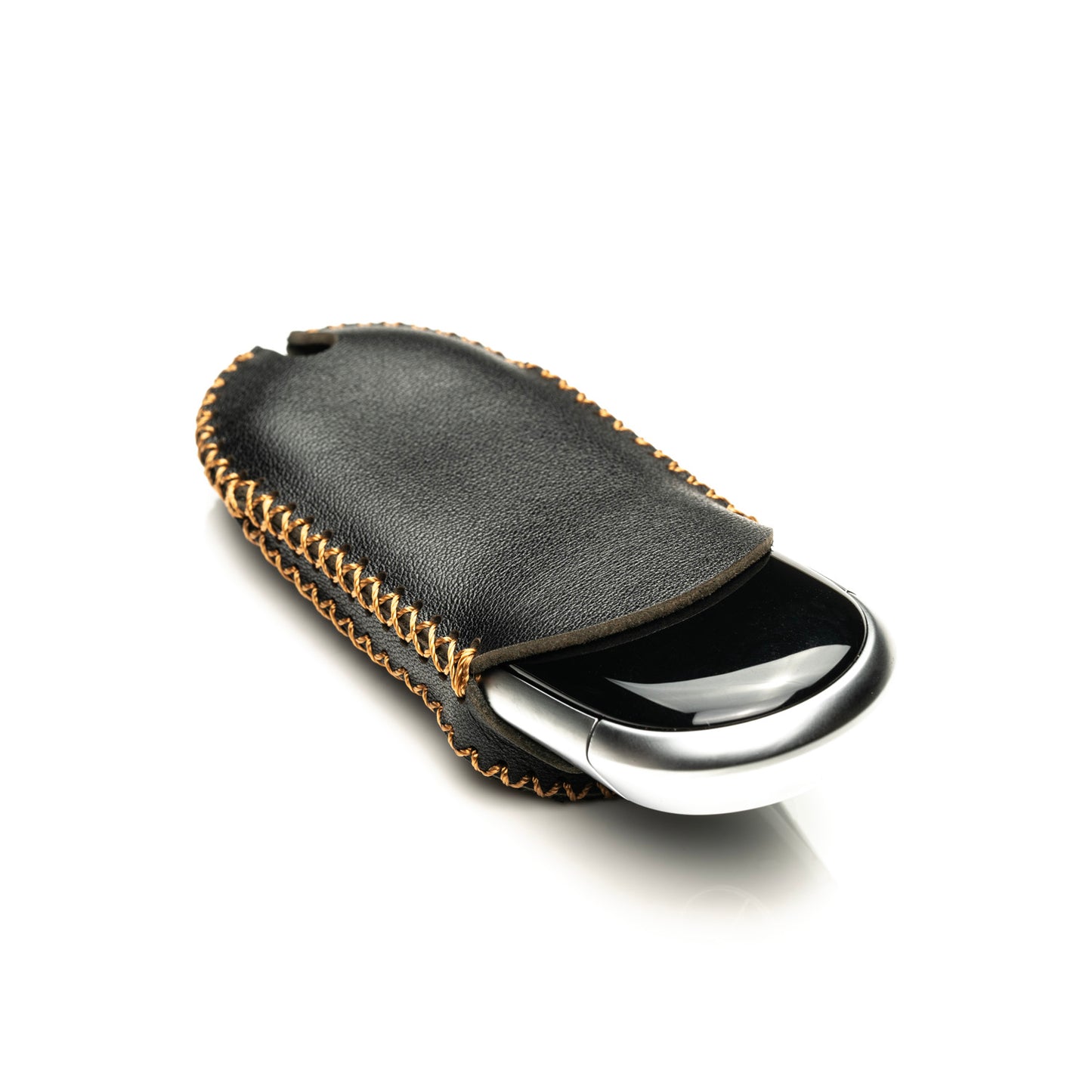 Vitodeco Genuine Leather Smart Key Fob Case Compatible with Mercedes-Benz C-Class, S-Class, GLC, EQB SUV, EQS Sedan, EQS SUV, EQE Sedan, EQE SUV (2023-2026 Models) - 3-Button