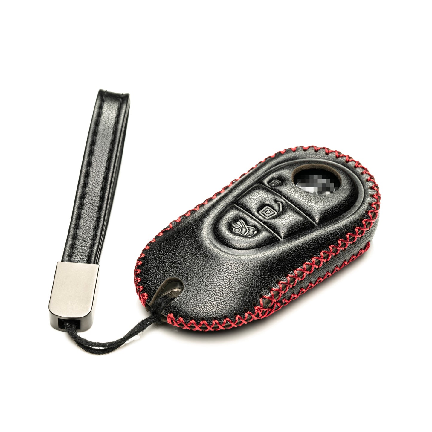 Vitodeco Genuine Leather Smart Key Fob Case Compatible with Mercedes-Benz C-Class, S-Class, GLC, EQB SUV, EQS Sedan, EQS SUV, EQE Sedan, EQE SUV (2023-2026 Models) - 3-Button