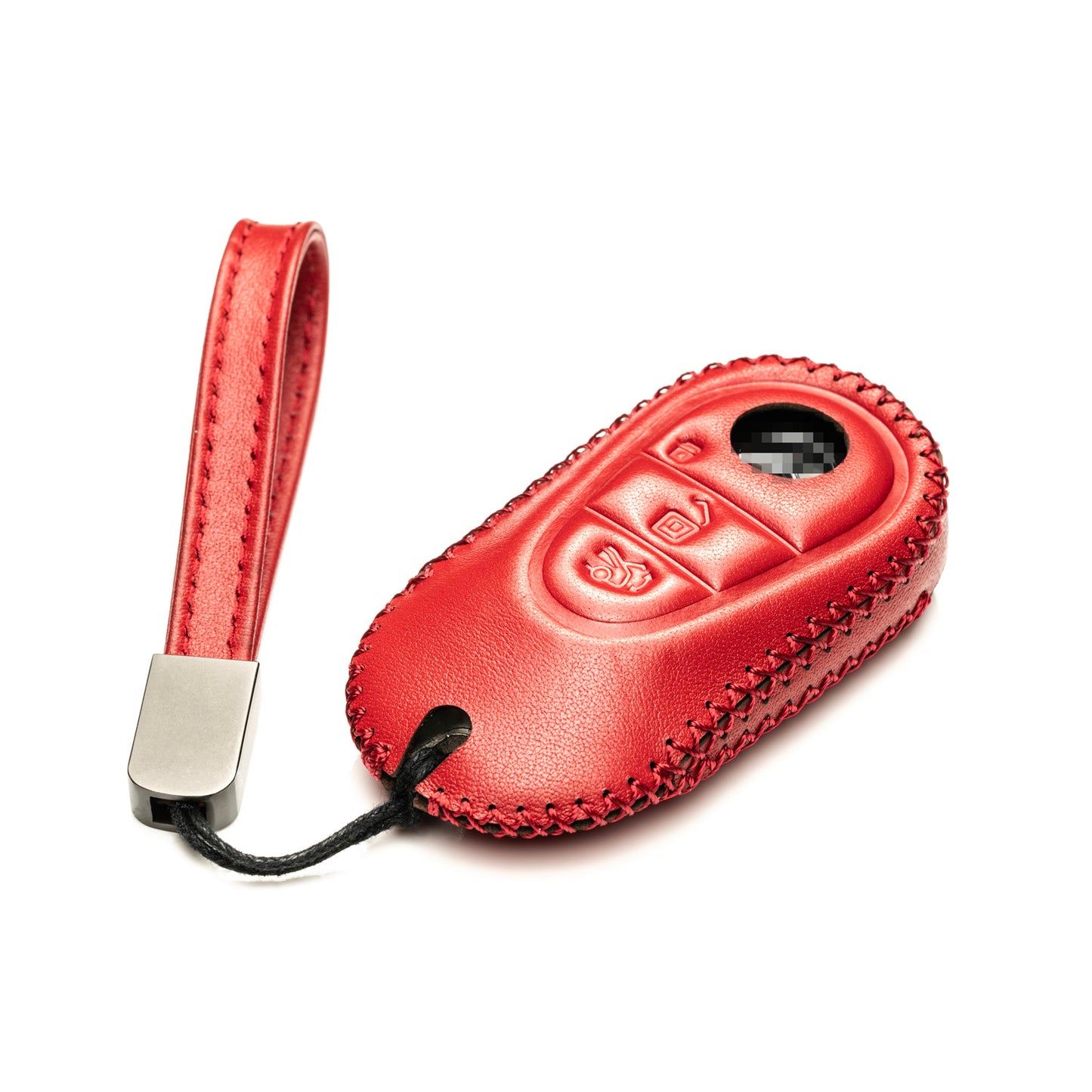 Vitodeco Genuine Leather Smart Key Fob Case Compatible with Mercedes-Benz C-Class, S-Class, GLC, EQB SUV, EQS Sedan, EQS SUV, EQE Sedan, EQE SUV (2023-2026 Models) - 3-Button