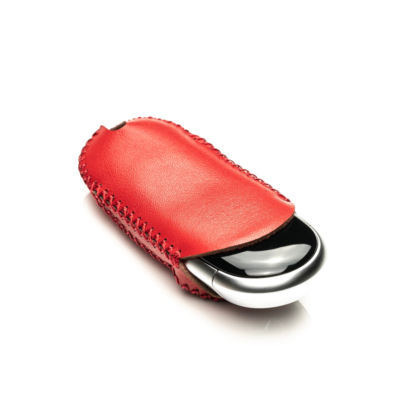 Vitodeco Genuine Leather Smart Key Fob Case Compatible with Mercedes-Benz C-Class, S-Class, GLC, EQB SUV, EQS Sedan, EQS SUV, EQE Sedan, EQE SUV (2023-2026 Models) - 3-Button