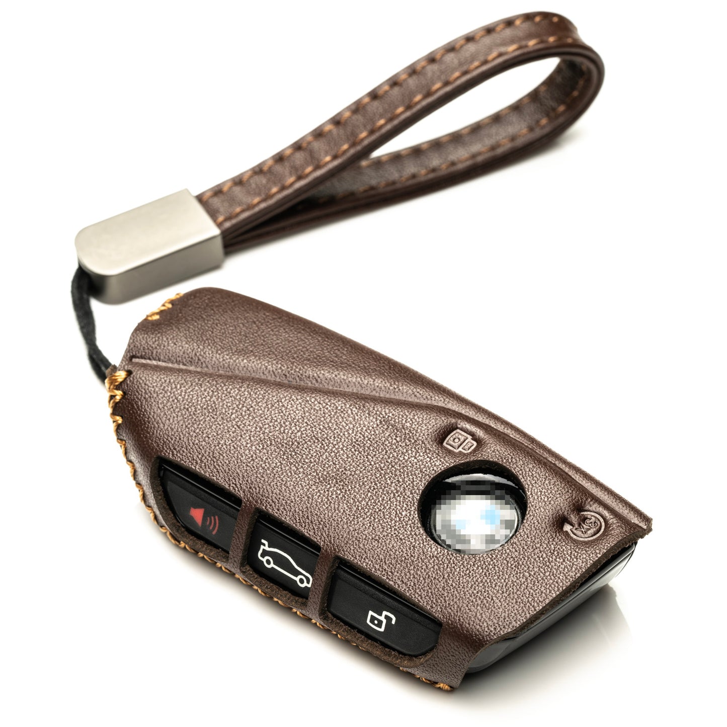 Vitodeco Genuine Leather Key Fob Case Cover Protector Compatible with BMW, 2023-2026 Models, 4-Button