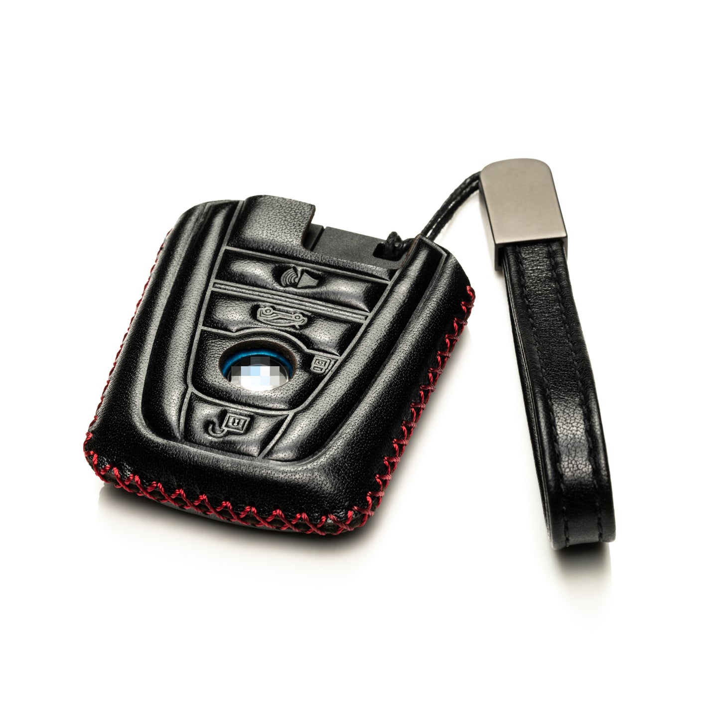 Vitodeco Leather Key Fob Case Compatible for BMW I3, BMW I8 2014-2021, 4-Button