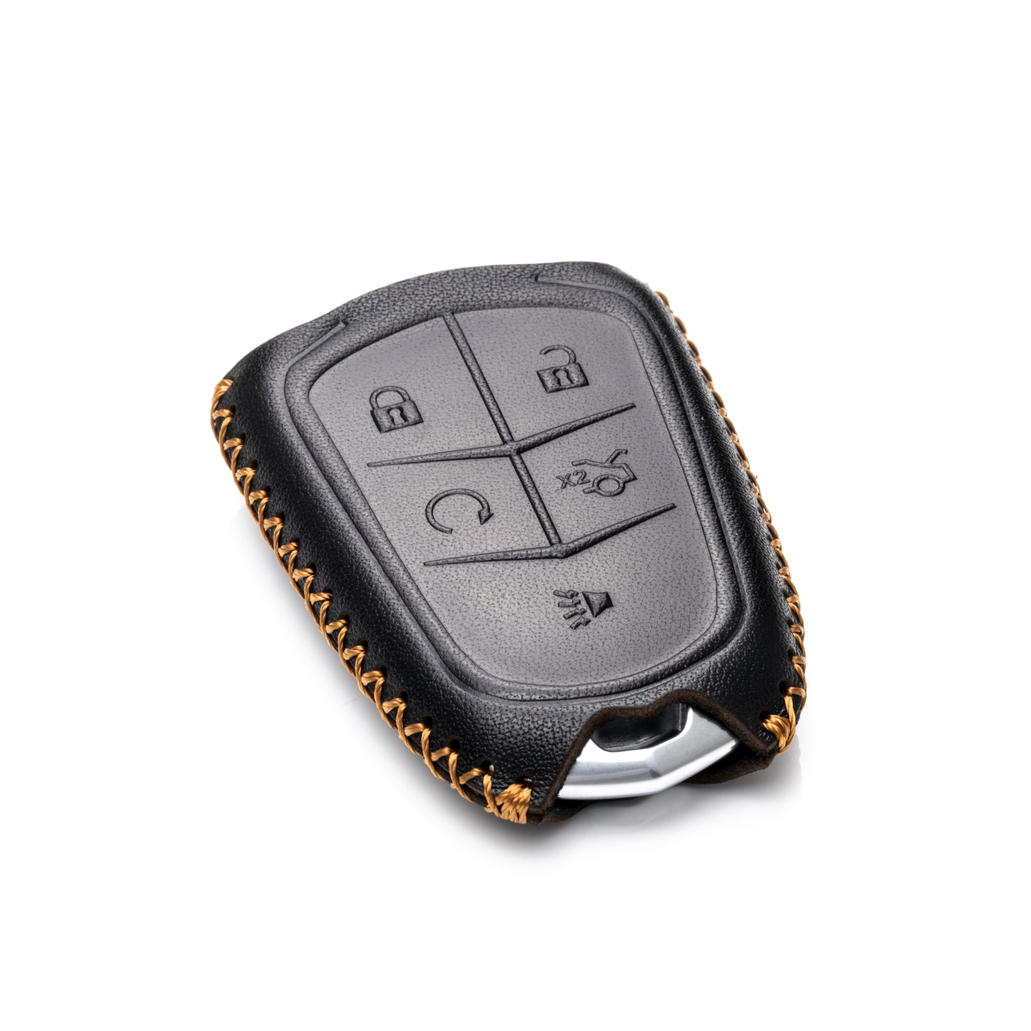 Vitodeco Leather Key Fob Case Compatible for Cadillac XT4, Cadillac XT5, Cadillac XT6 2019 - 2025, 5-Button