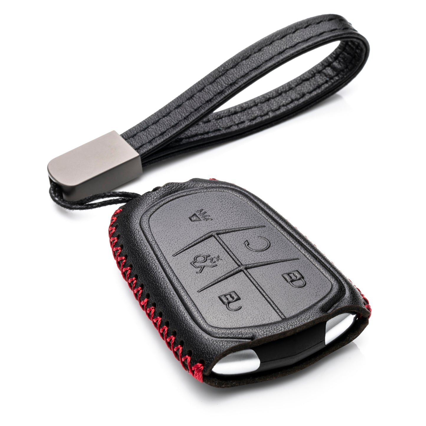 Vitodeco Leather Key Fob Case Compatible for Cadillac XT4, Cadillac XT5, Cadillac XT6 2019 - 2025, 5-Button