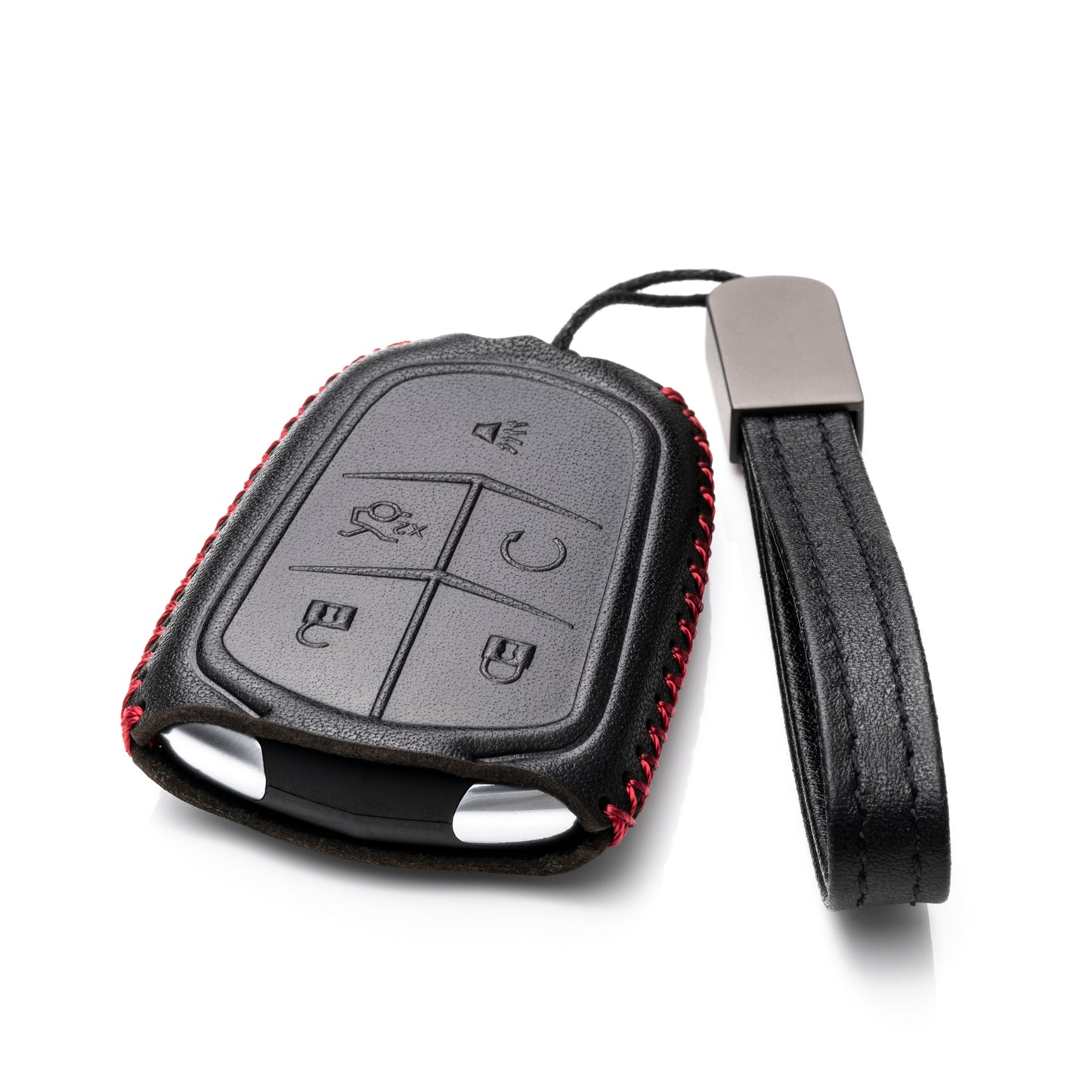 Vitodeco Leather Key Fob Case Compatible for Cadillac XT4, Cadillac XT5, Cadillac XT6 2019 - 2025, 5-Button