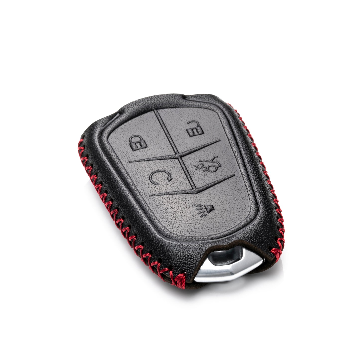Vitodeco Leather Key Fob Case Compatible for Cadillac XT4, Cadillac XT5, Cadillac XT6 2019 - 2025, 5-Button