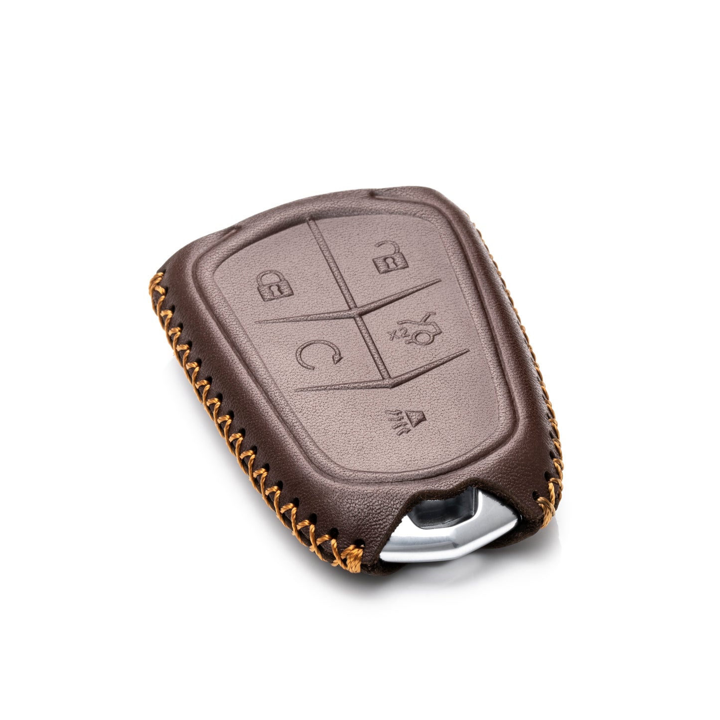 Vitodeco Leather Key Fob Case Compatible for Cadillac XT4, Cadillac XT5, Cadillac XT6 2019 - 2025, 5-Button