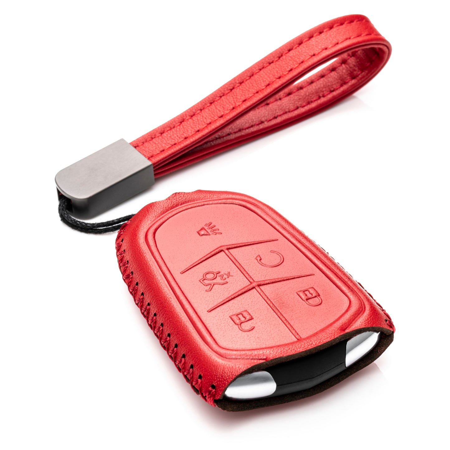 Vitodeco Leather Key Fob Case Compatible for Cadillac XT4, Cadillac XT5, Cadillac XT6 2019 - 2025, 5-Button