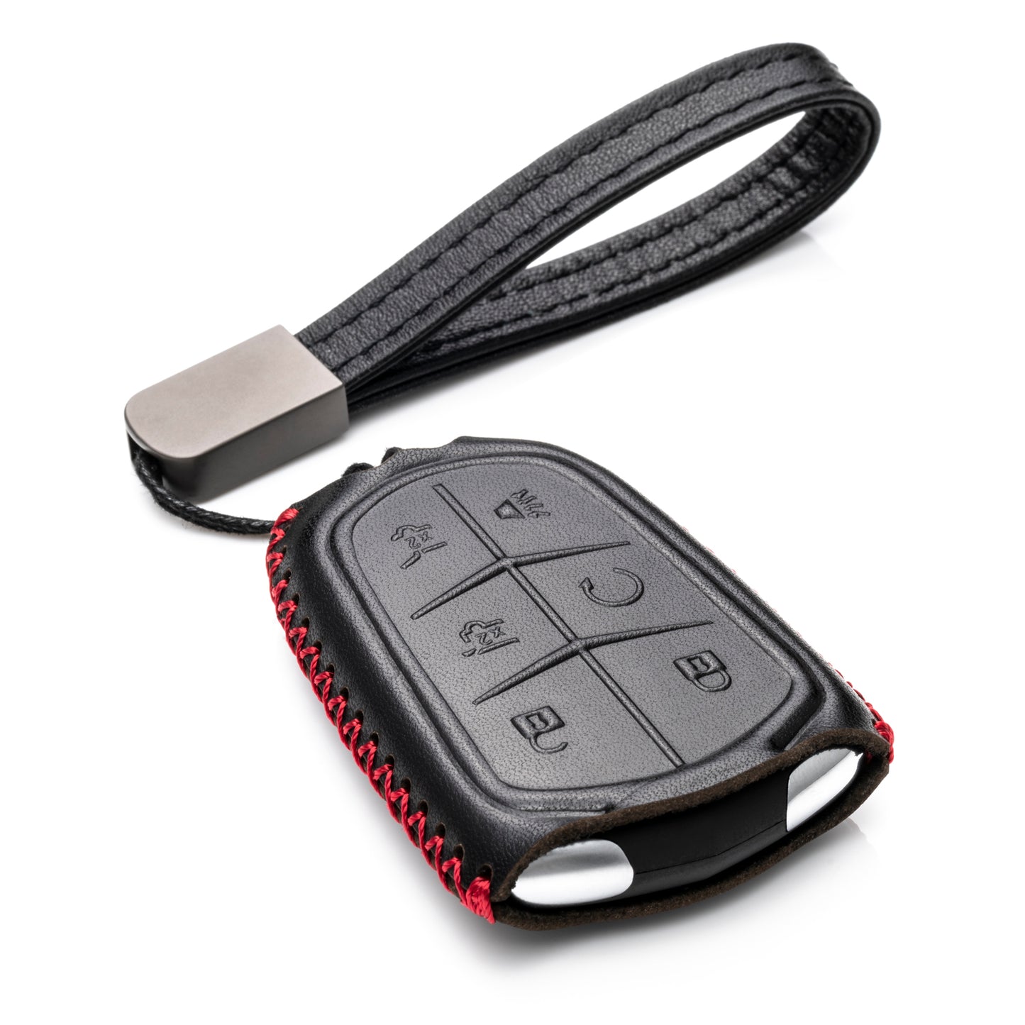 Vitodeco Leather Key Fob Case Compatible for Cadillac XT4, Cadillac XT5, Cadillac XT6 2019-2025, 6-Button